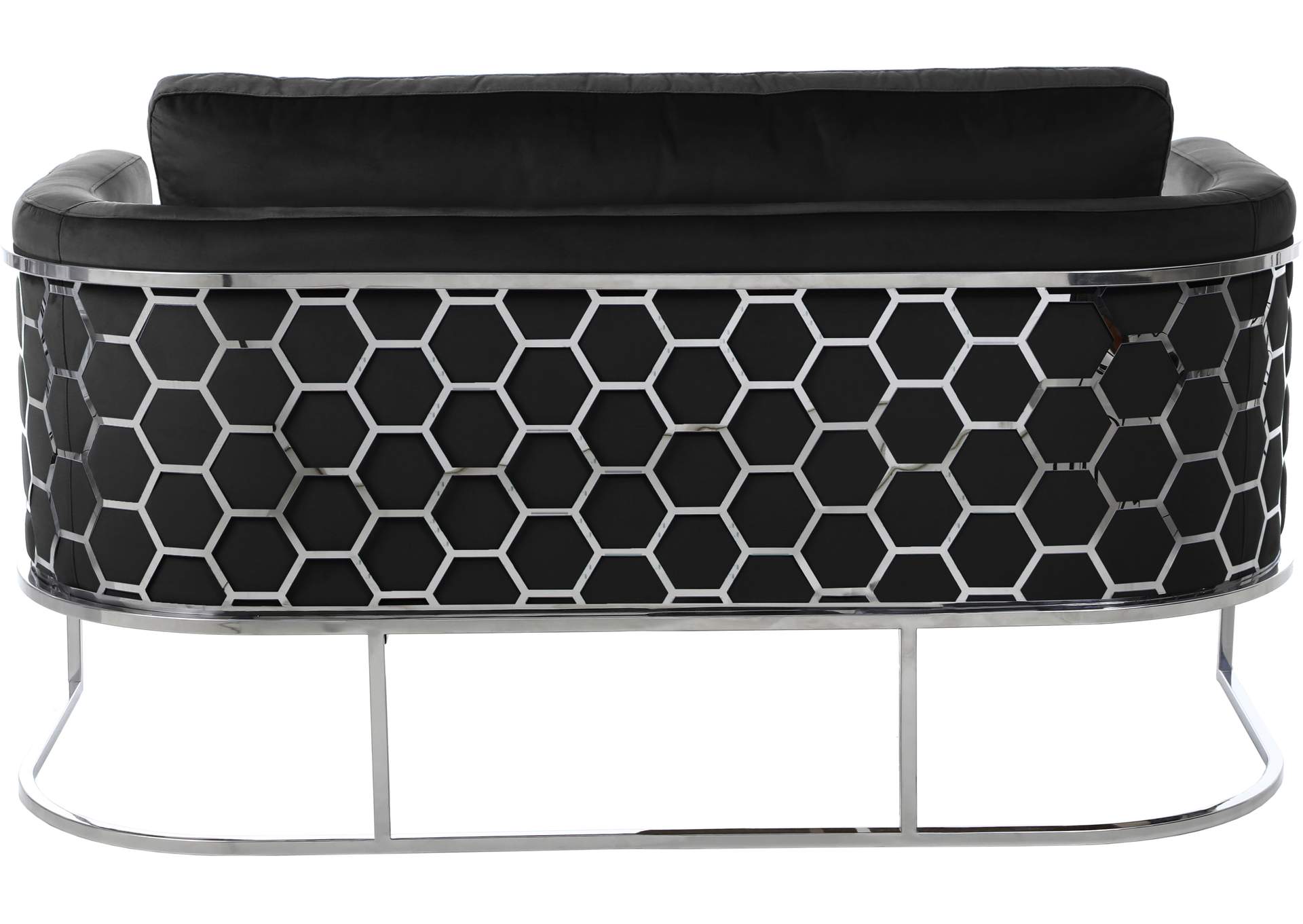 Casa Black Velvet Loveseat,Meridian Furniture