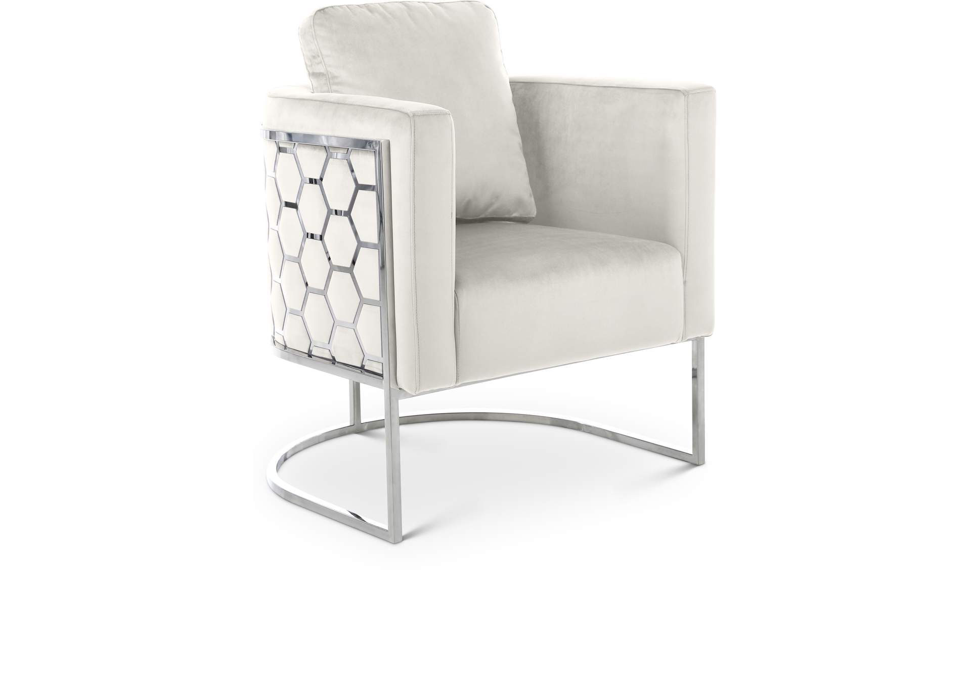 Casa Cream Velvet Chair,Meridian Furniture