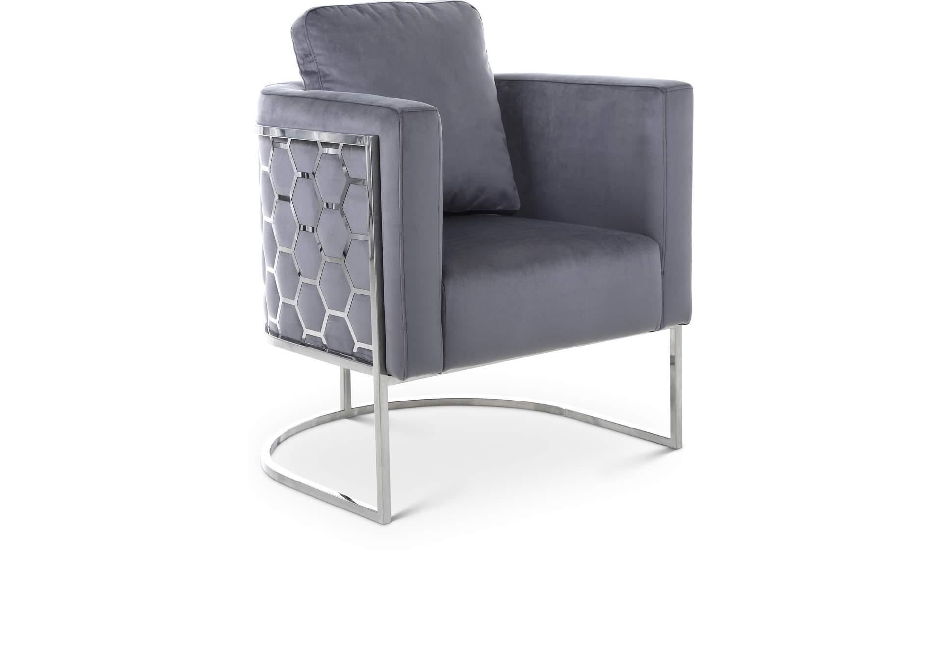 Casa Grey Velvet Chair,Meridian Furniture