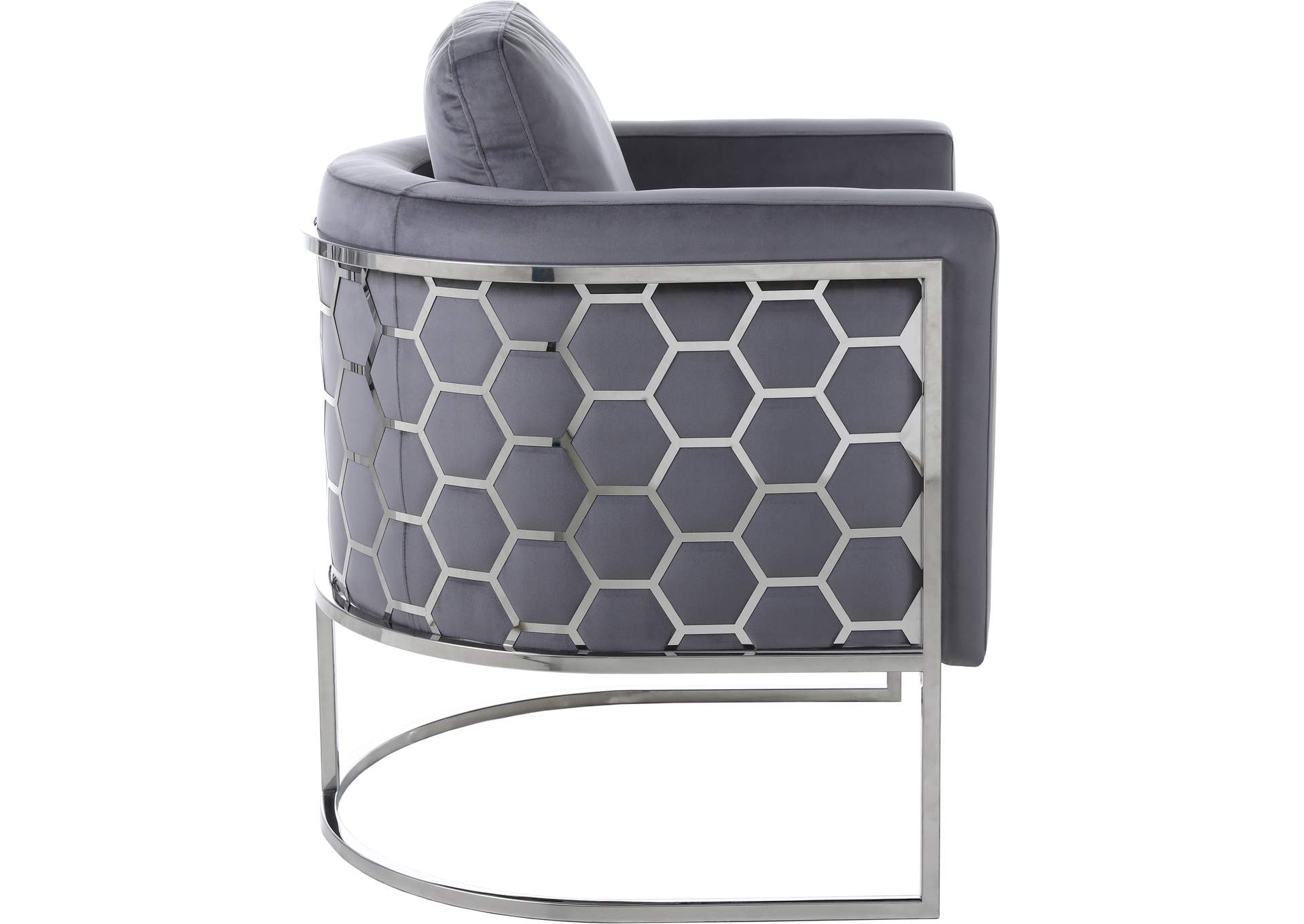 Casa Grey Velvet Chair,Meridian Furniture