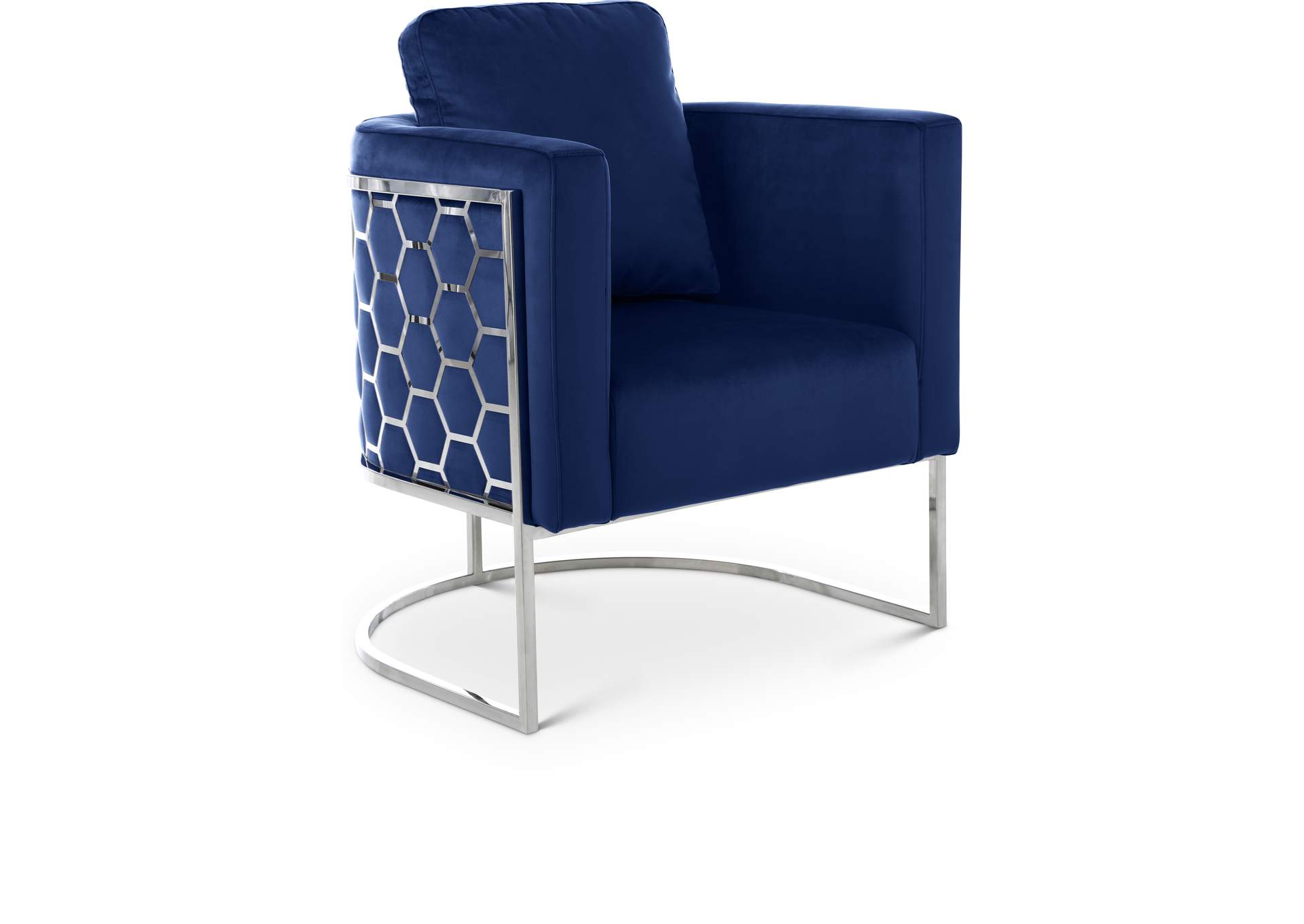 Casa Navy Velvet Chair,Meridian Furniture