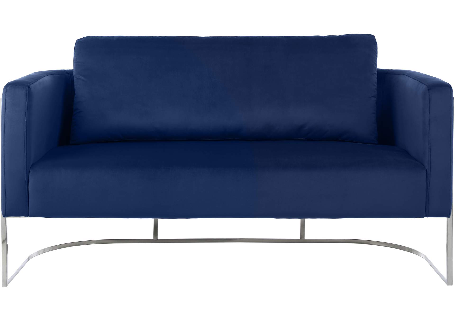 Casa Navy Velvet Loveseat,Meridian Furniture