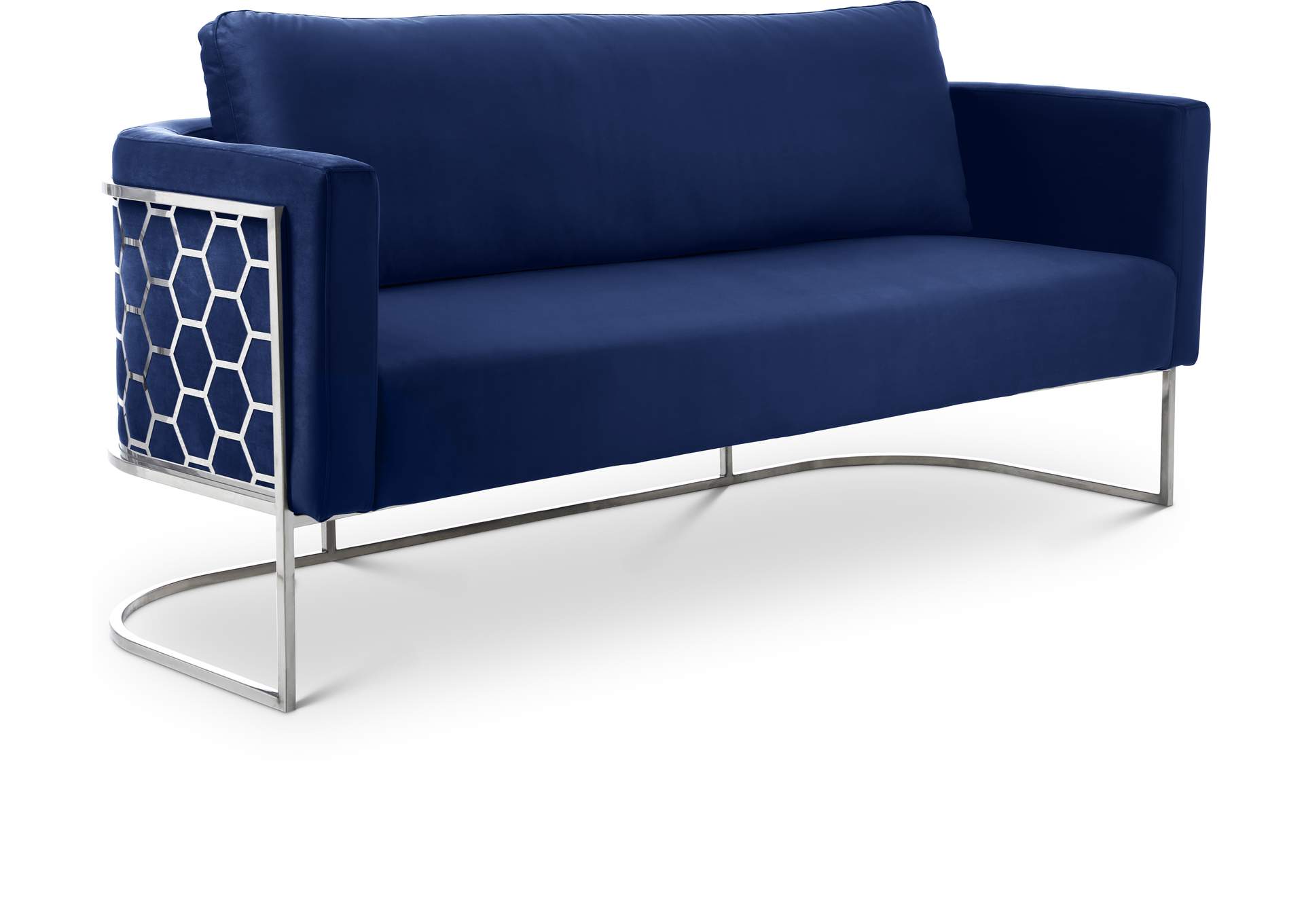 Casa Navy Velvet Sofa,Meridian Furniture