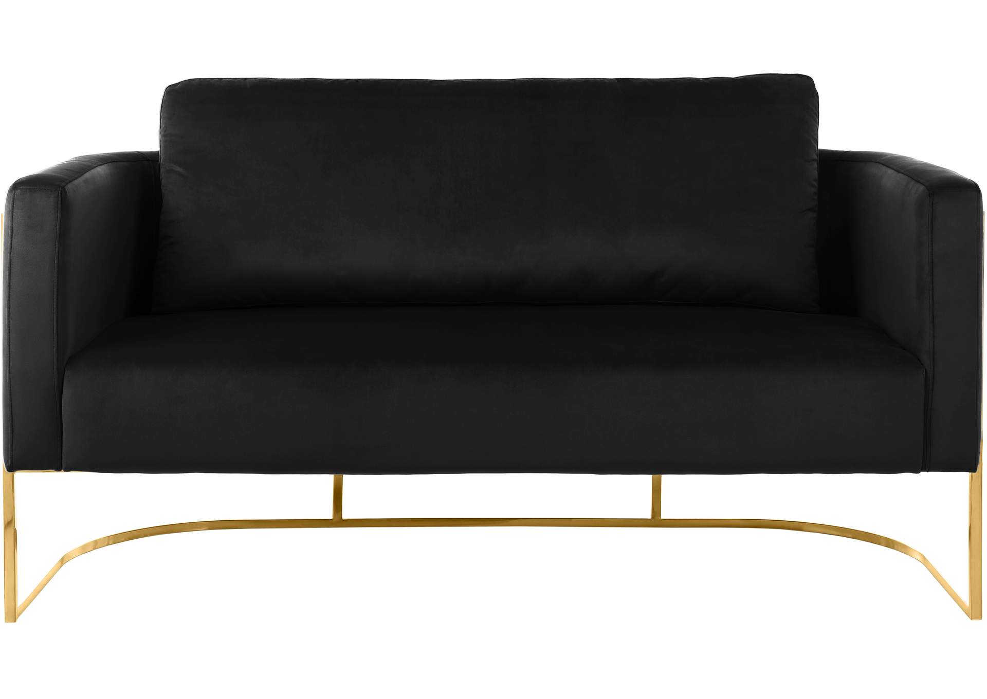 Casa Black Velvet Loveseat,Meridian Furniture