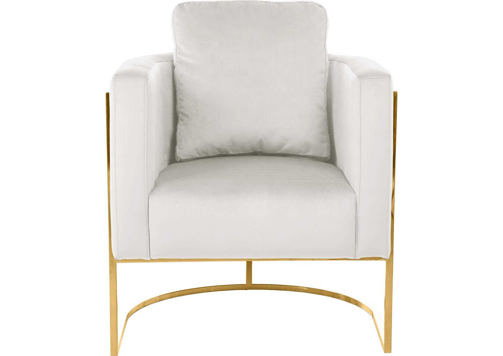 Casa Cream Velvet Chair,Meridian Furniture