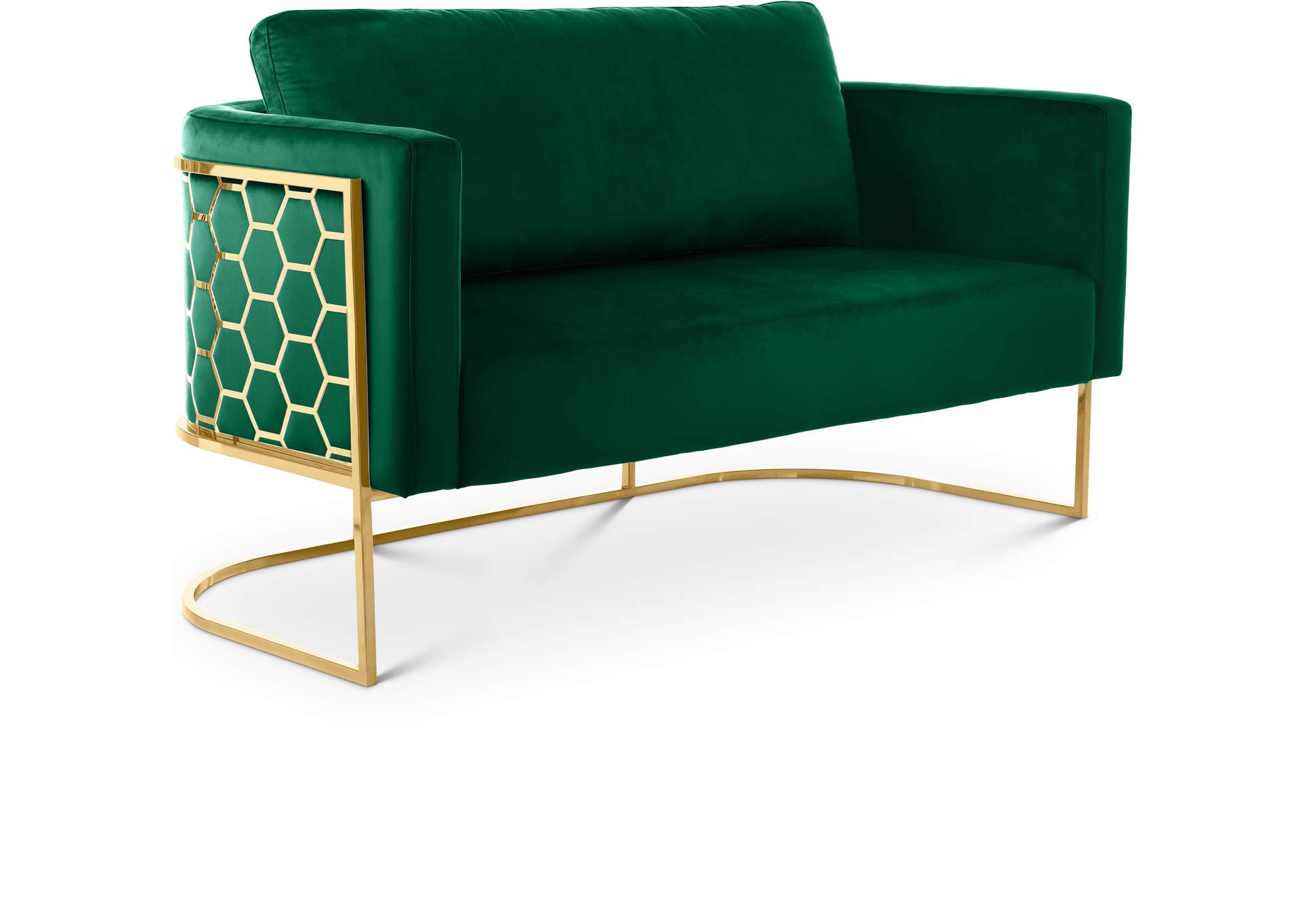 Casa Green Velvet Loveseat,Meridian Furniture