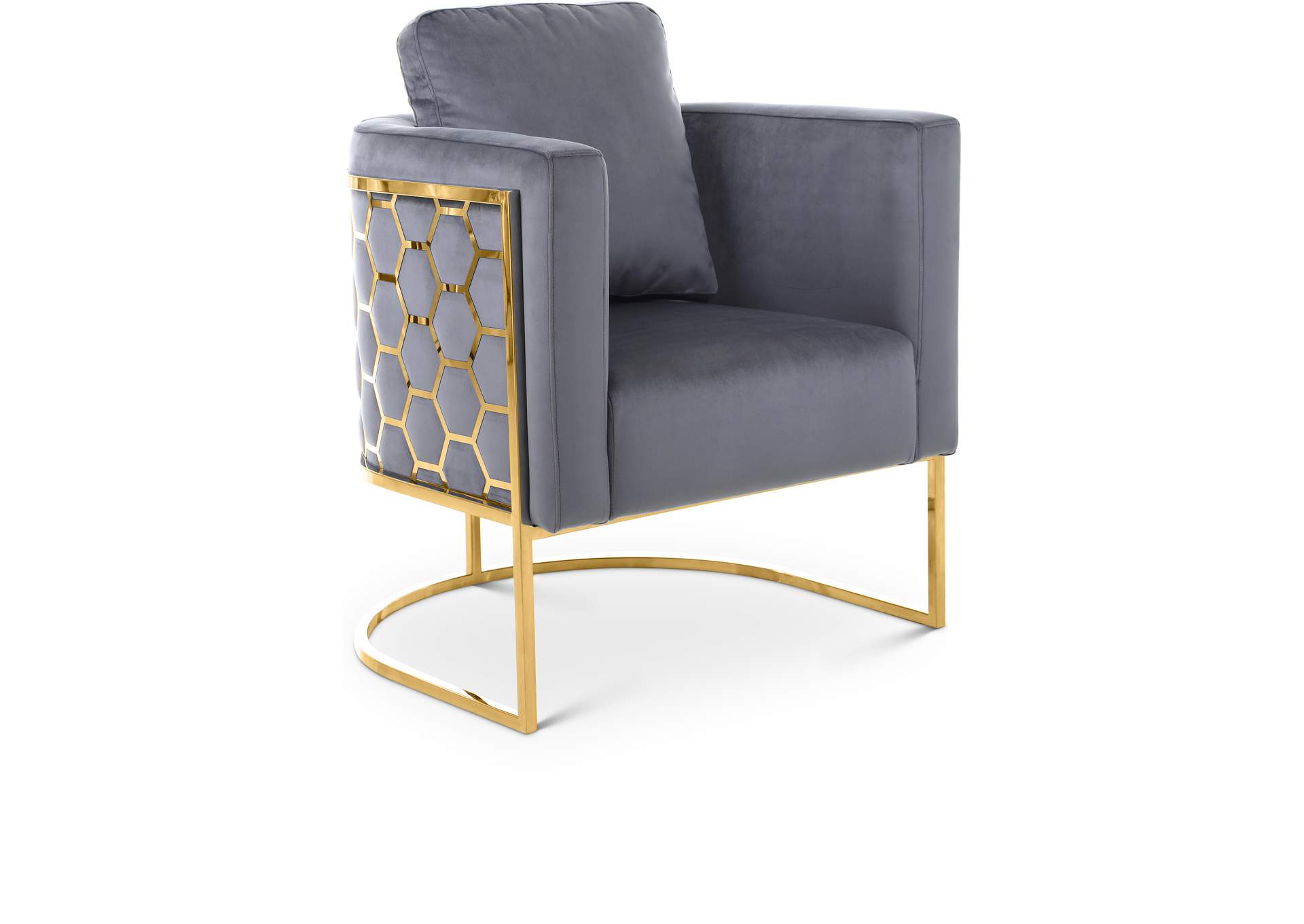 Casa Grey Velvet Chair,Meridian Furniture