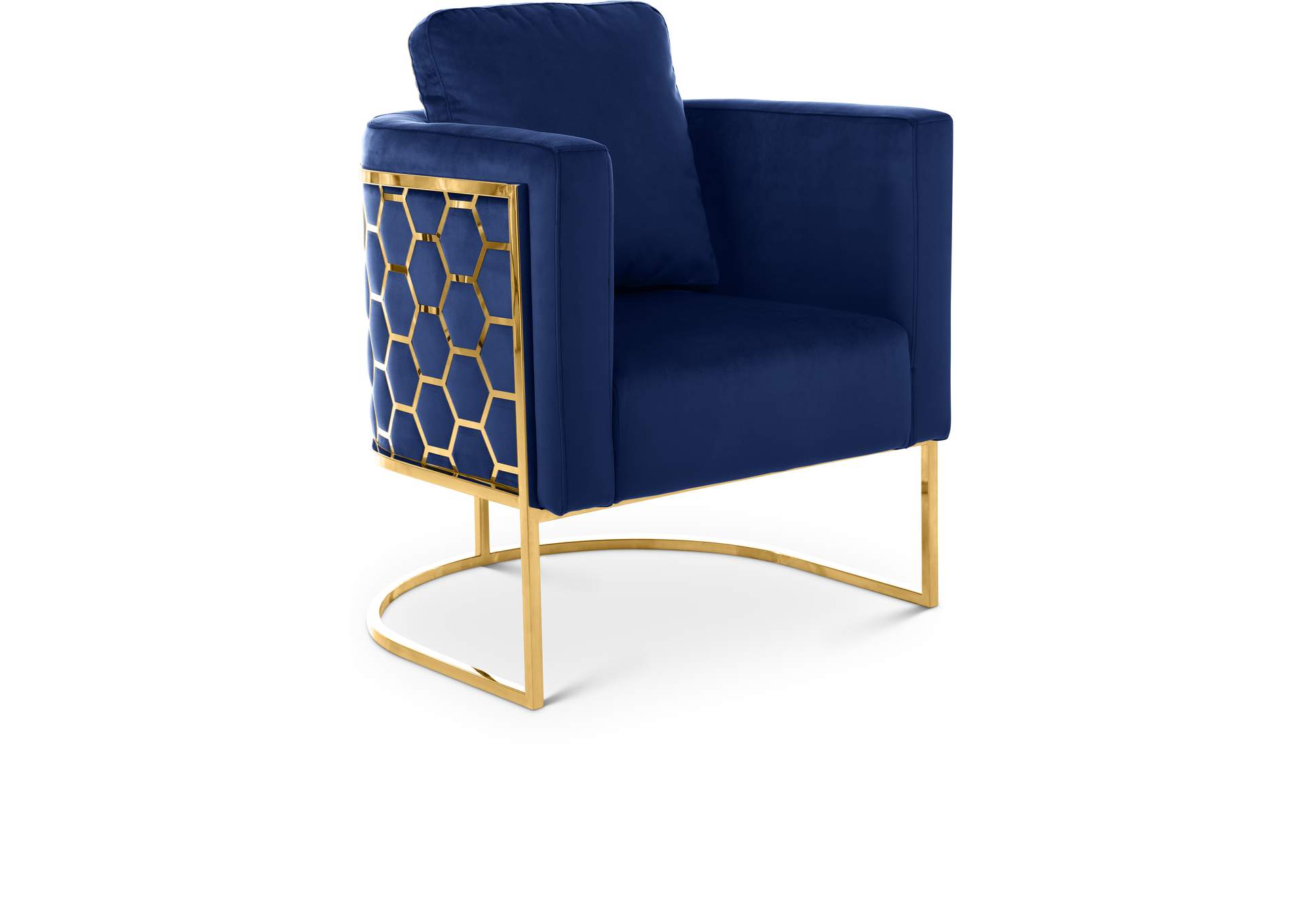 Casa Navy Velvet Chair,Meridian Furniture