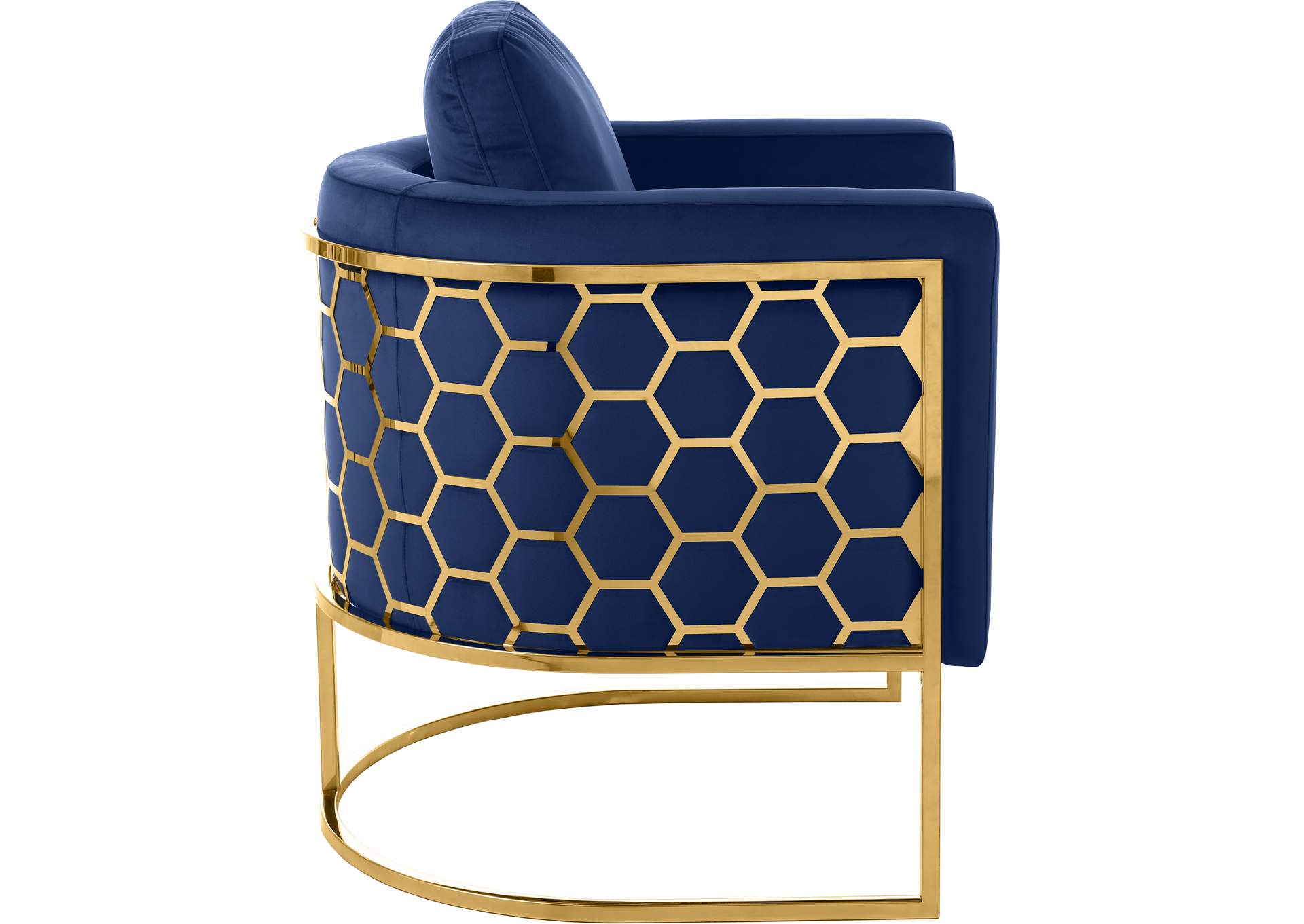 Casa Navy Velvet Chair,Meridian Furniture