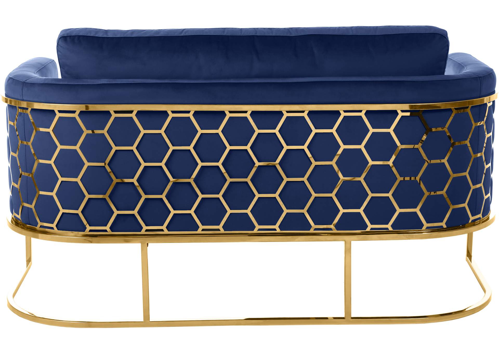 Casa Navy Velvet Loveseat,Meridian Furniture