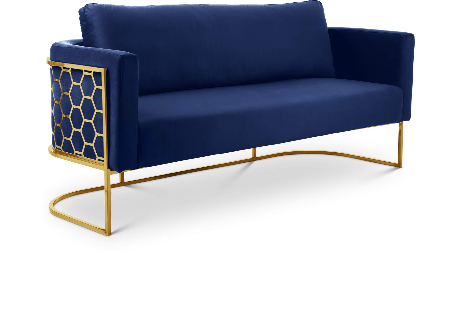 Casa Navy Velvet Sofa,Meridian Furniture