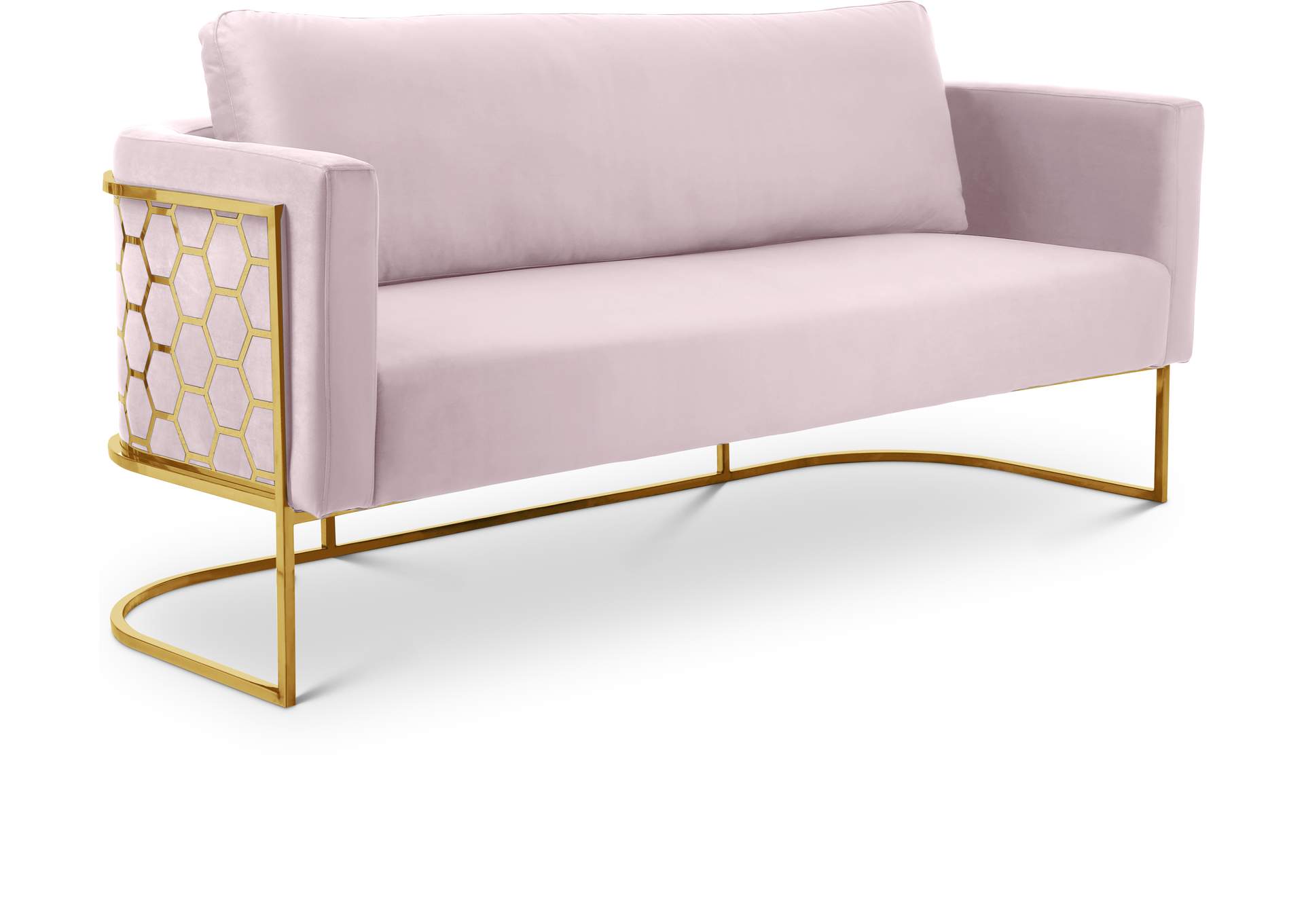 Casa Pink Velvet Sofa,Meridian Furniture