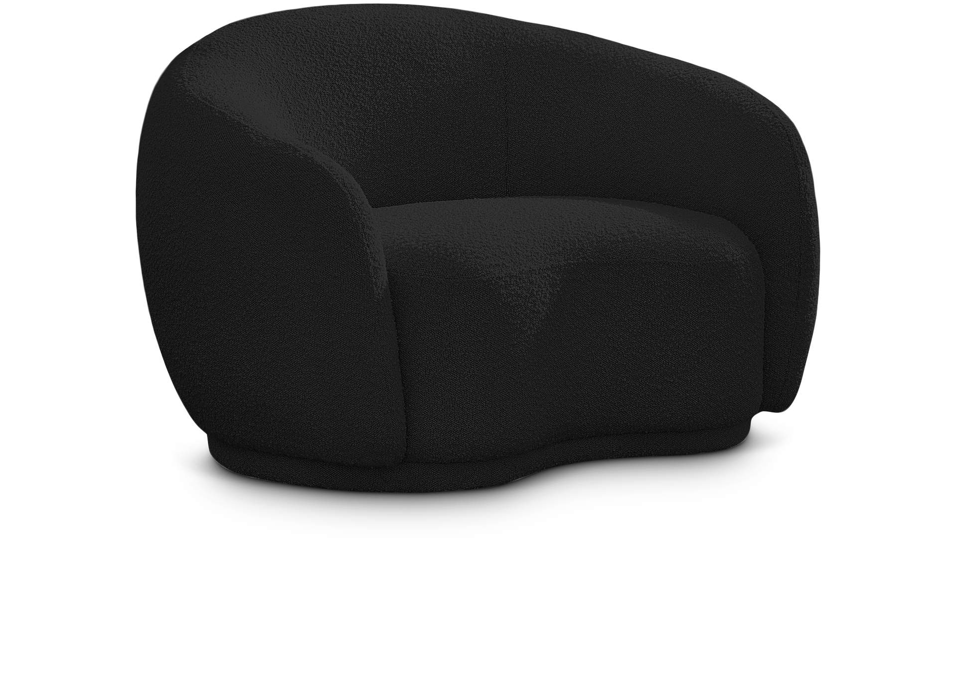 Hyde Black Boucle Fabric Chair,Meridian Furniture