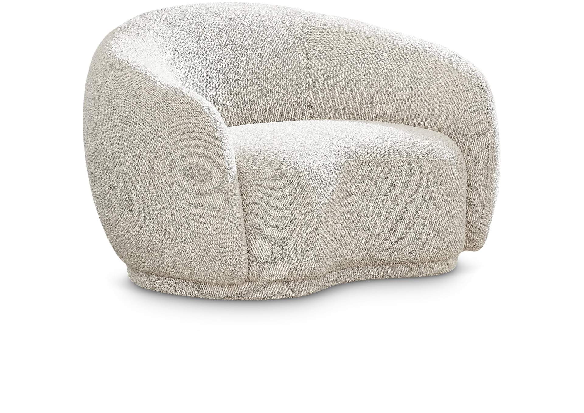 Hyde Cream Boucle Fabric Chair,Meridian Furniture