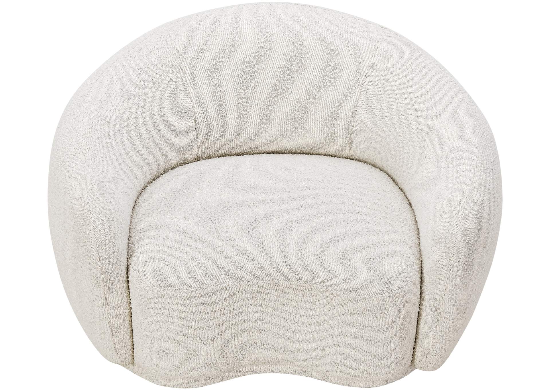 Hyde Cream Boucle Fabric Chair,Meridian Furniture