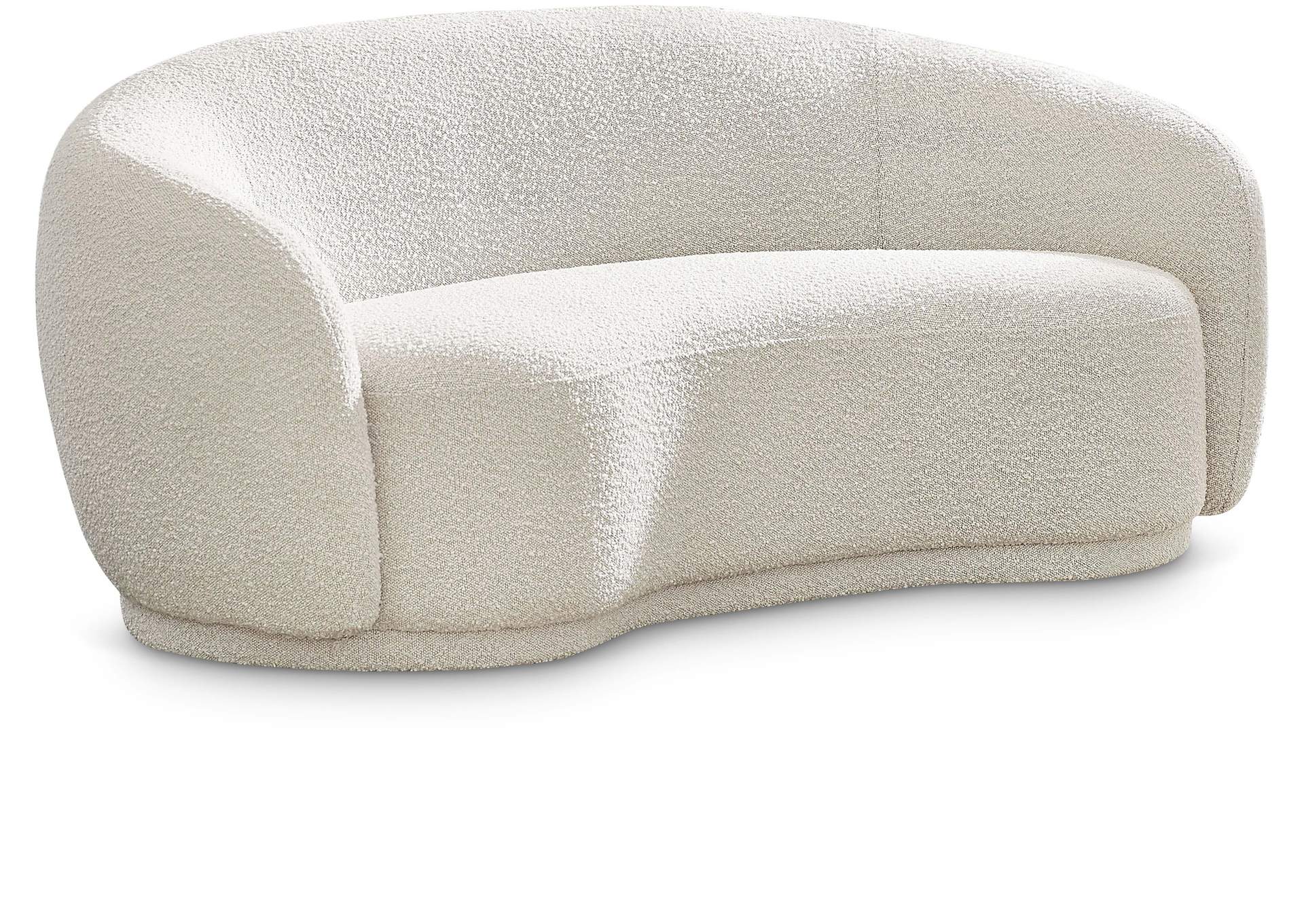 Hyde Cream Boucle Fabric Loveseat,Meridian Furniture