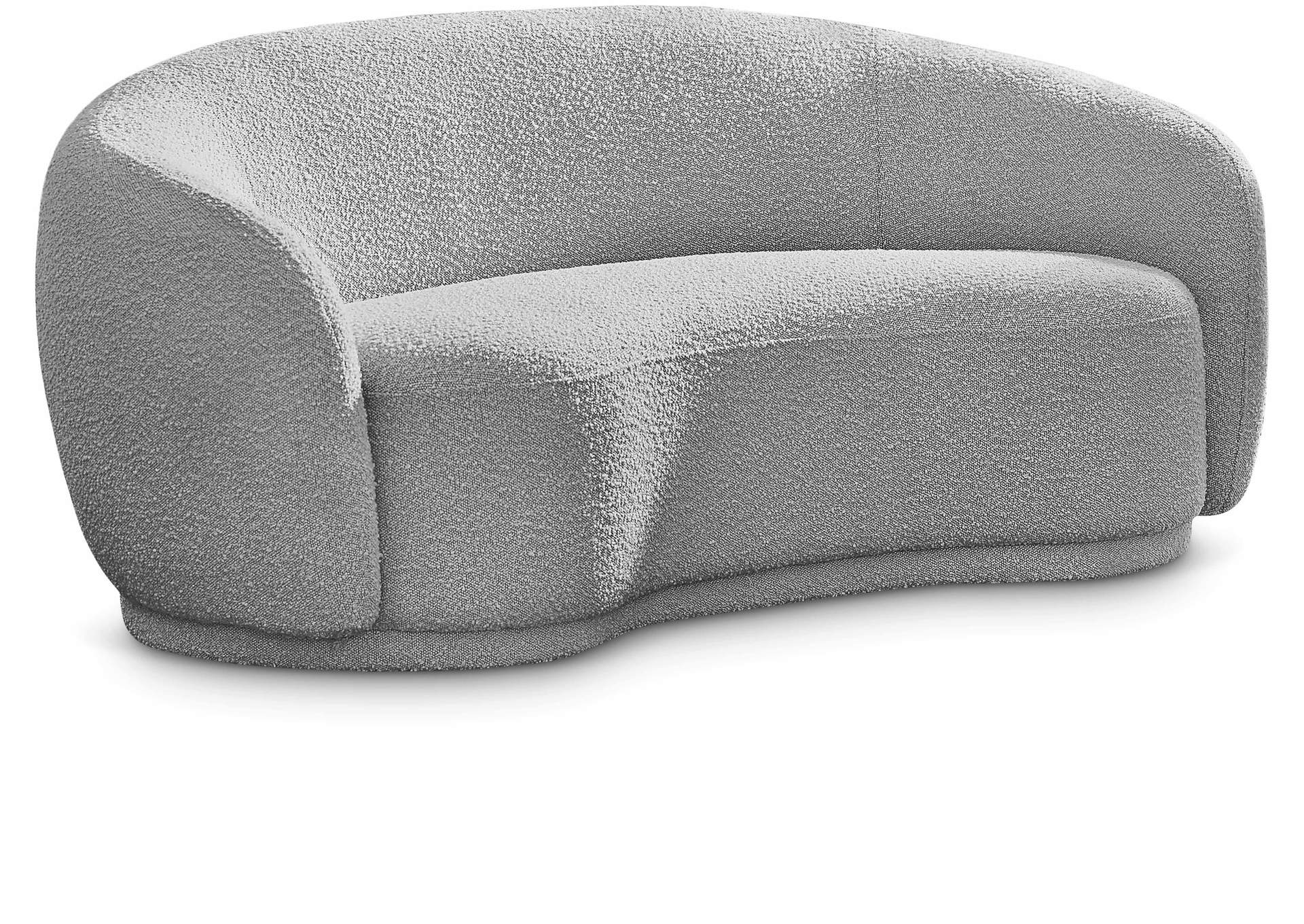 Hyde Grey Boucle Fabric Loveseat,Meridian Furniture