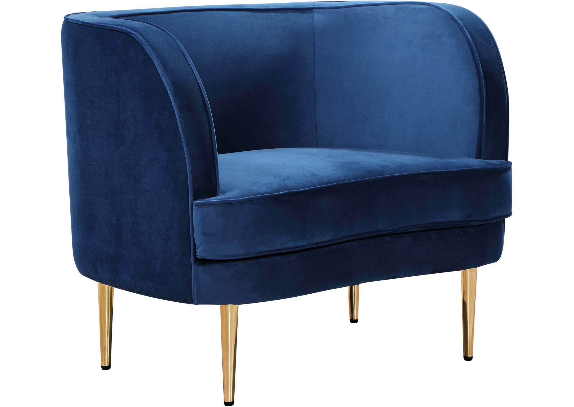 Vivian Navy Velvet Chair Best Buy Furniture And Mattress