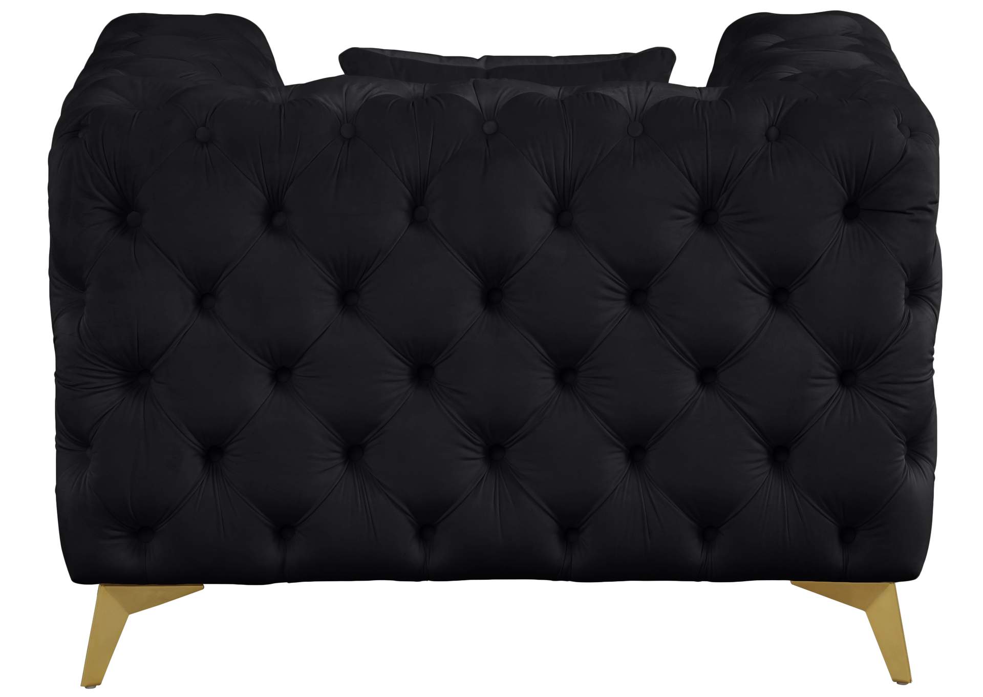 Kingdom Black Velvet Chair,Meridian Furniture