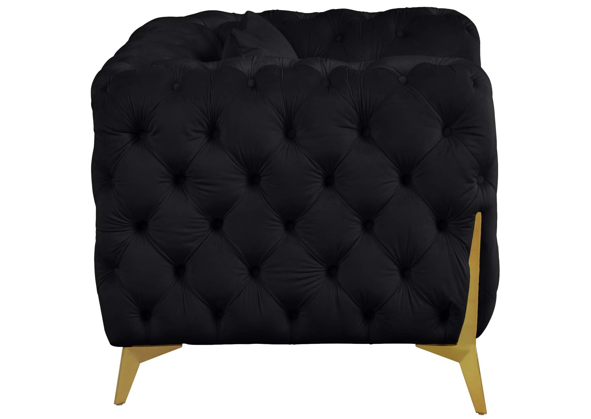 Kingdom Black Velvet Chair,Meridian Furniture