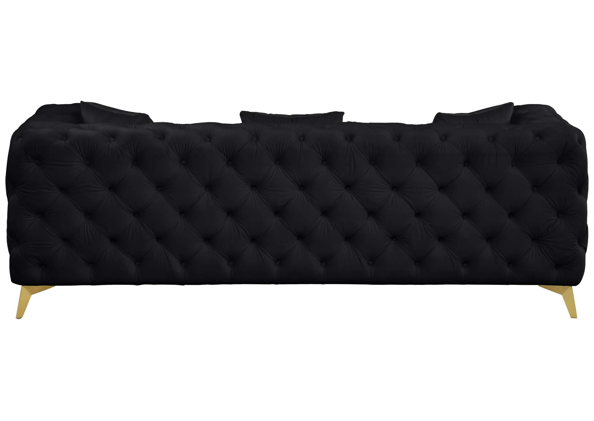 Kingdom Black Velvet Sofa,Meridian Furniture