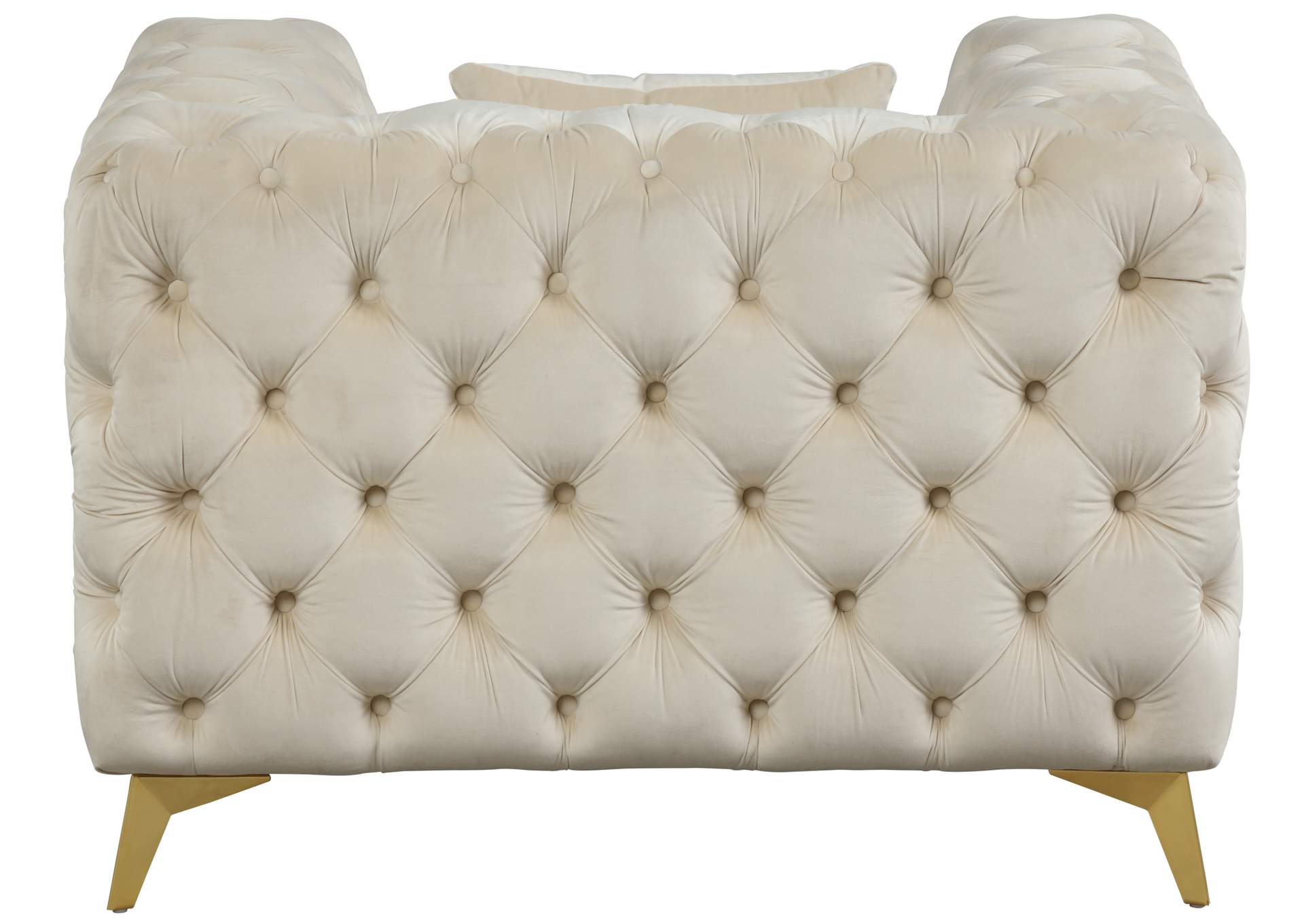 Kingdom Cream Velvet Chair,Meridian Furniture