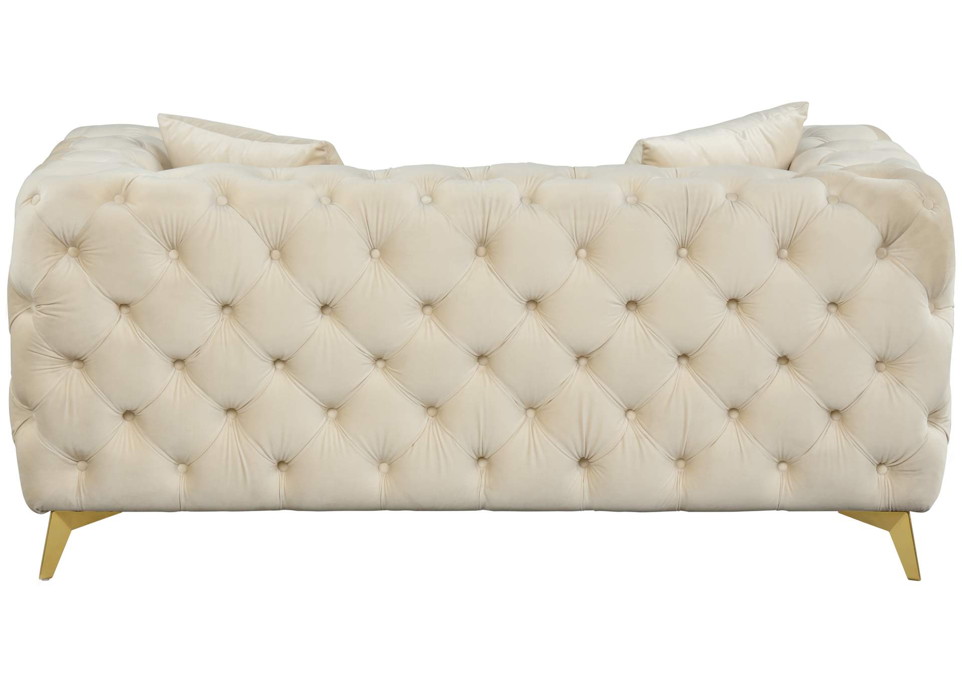 Kingdom Cream Velvet Loveseat,Meridian Furniture