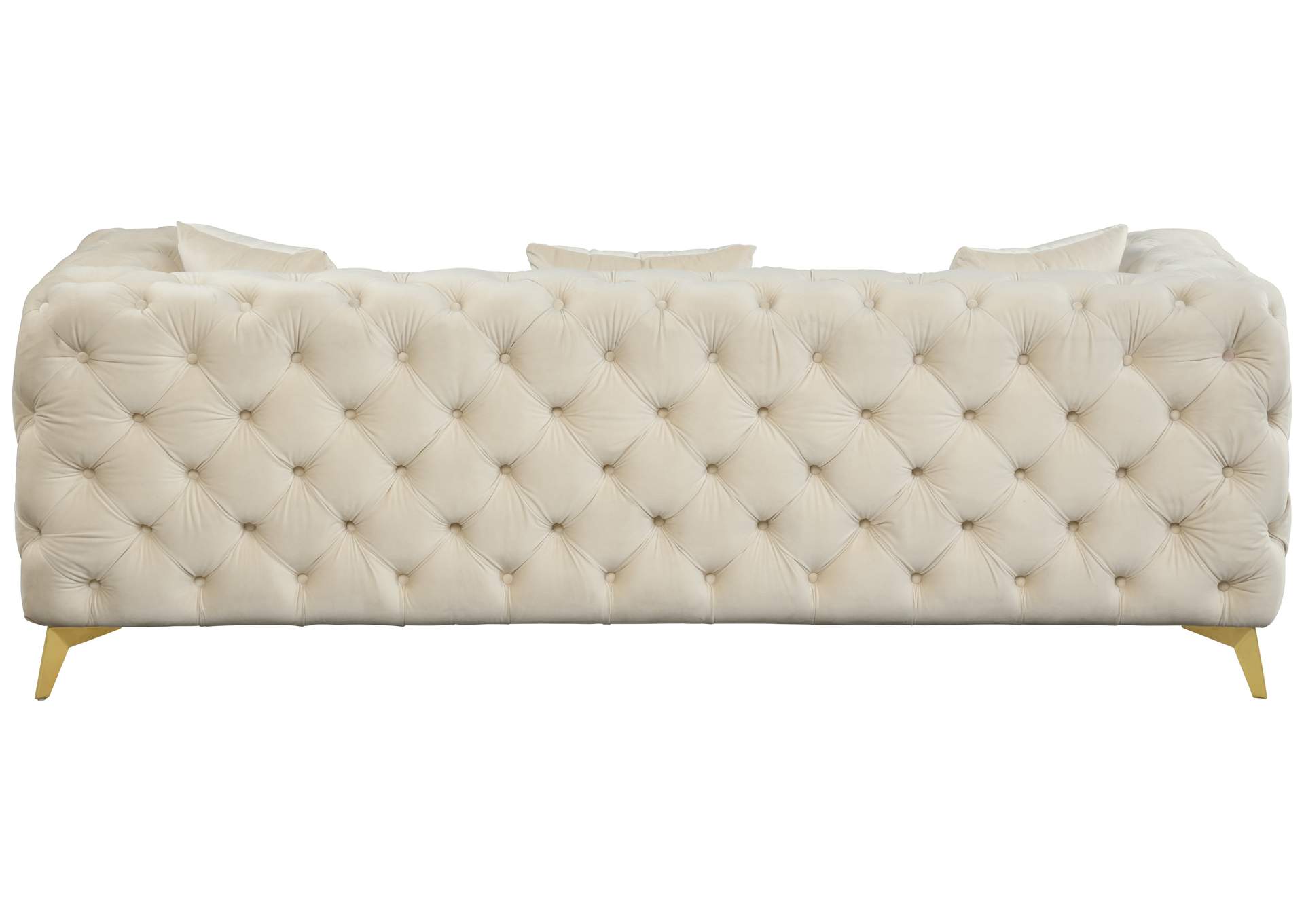 Kingdom Cream Velvet Sofa,Meridian Furniture