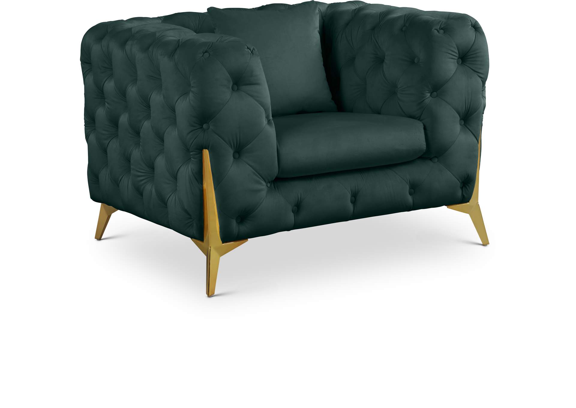 Kingdom Green Velvet Chair,Meridian Furniture