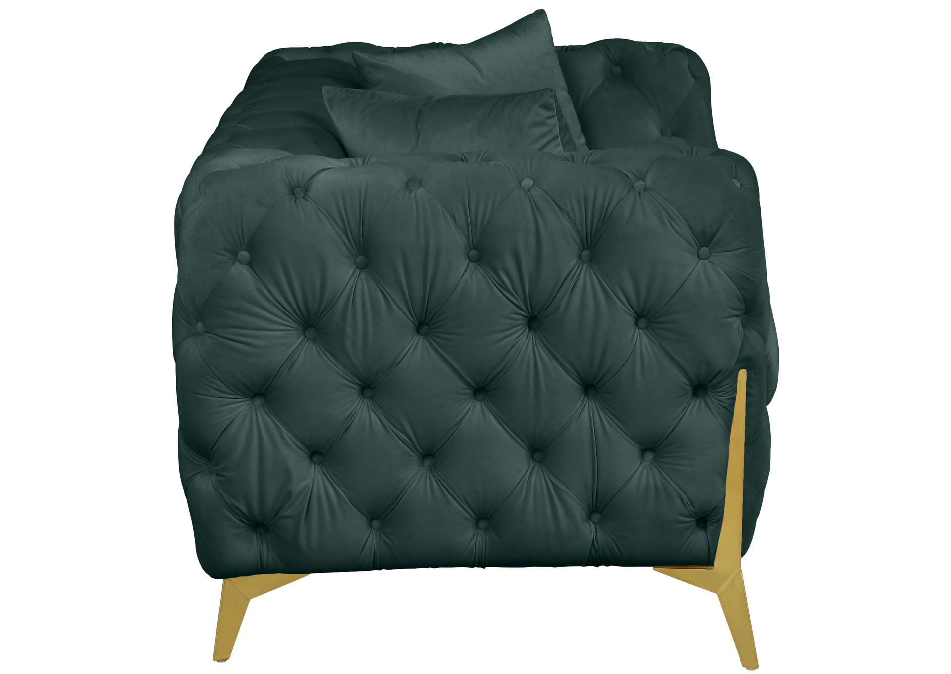 Kingdom Green Velvet Loveseat,Meridian Furniture