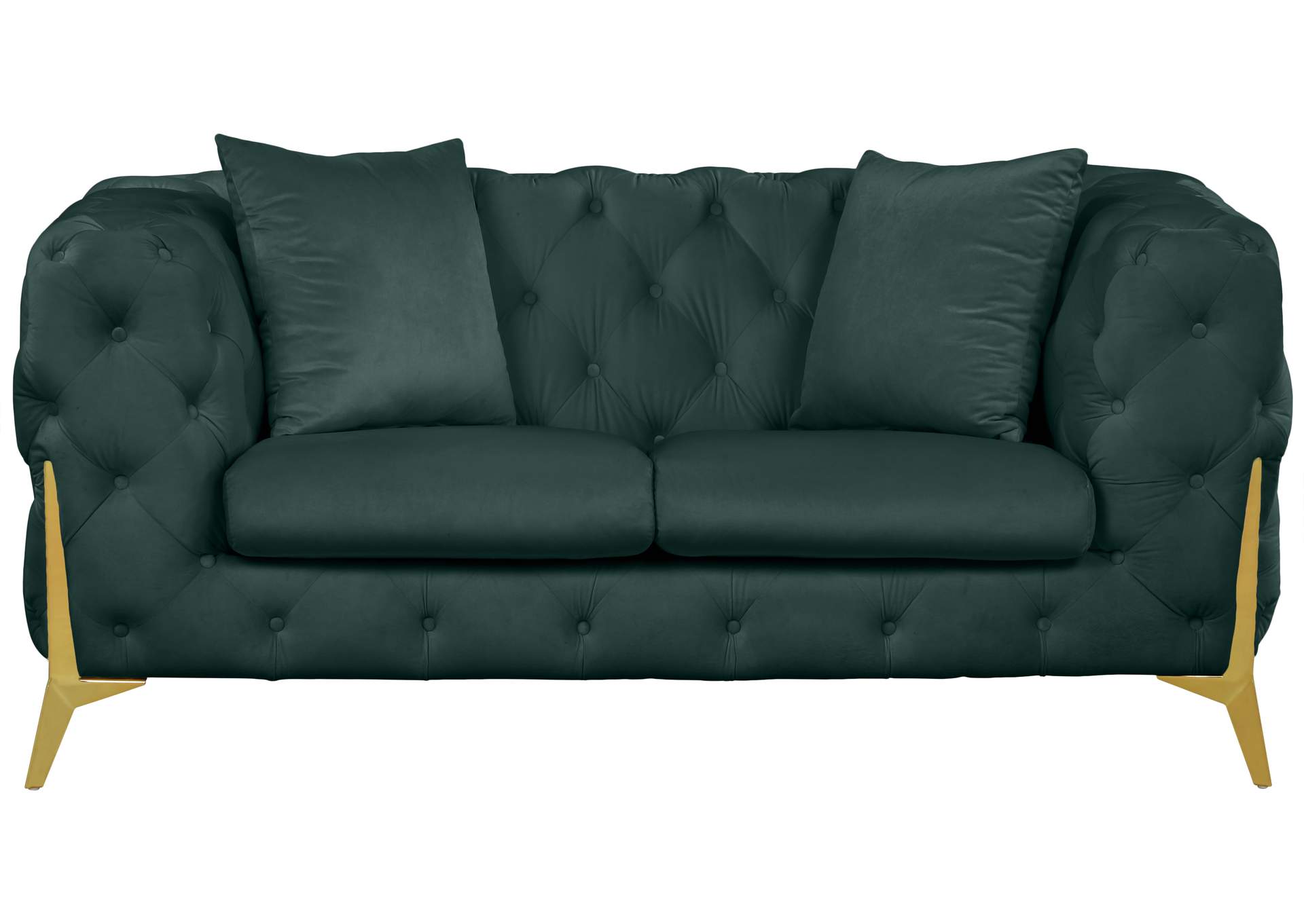 Kingdom Green Velvet Loveseat,Meridian Furniture