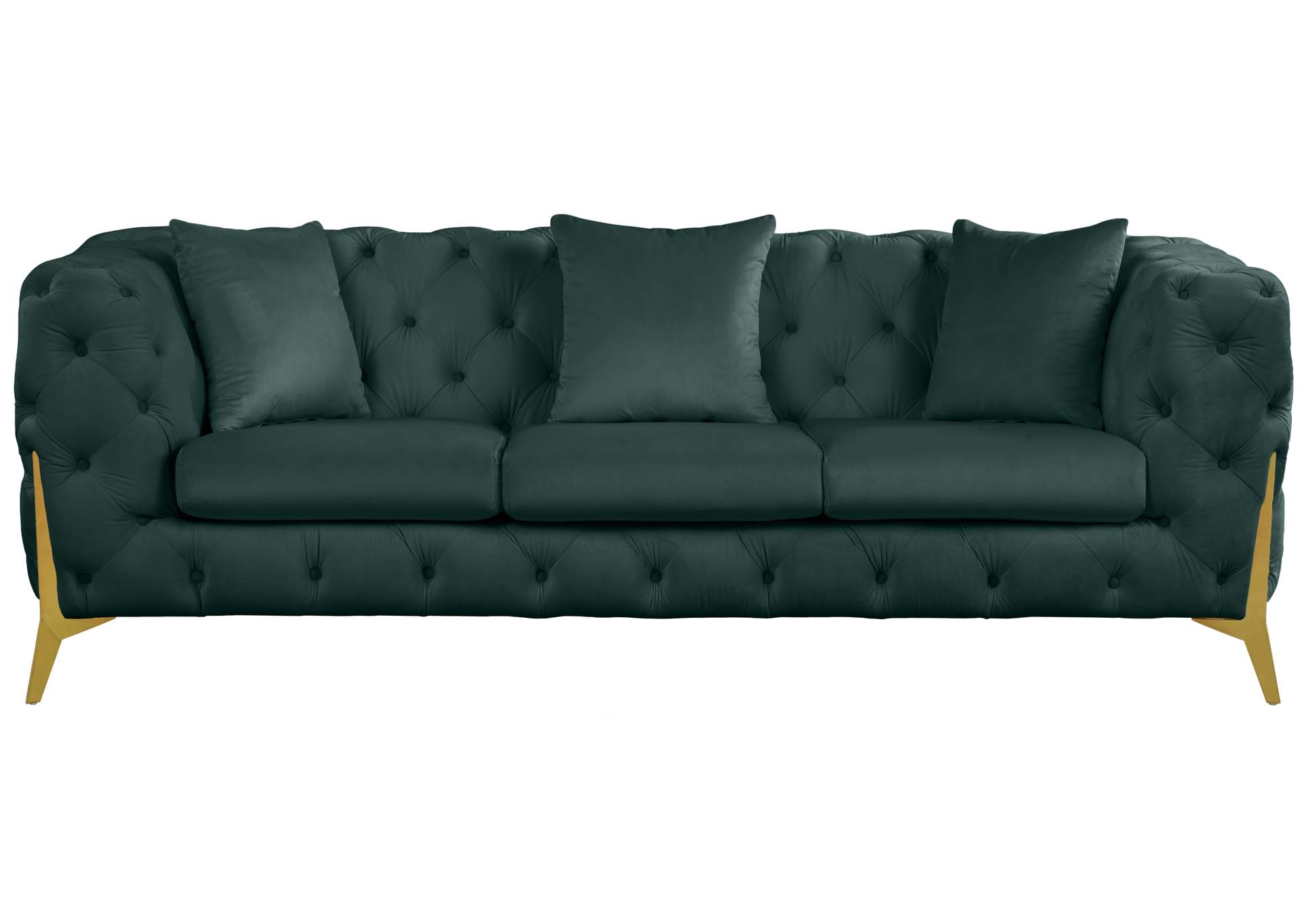 Kingdom Green Velvet Sofa,Meridian Furniture