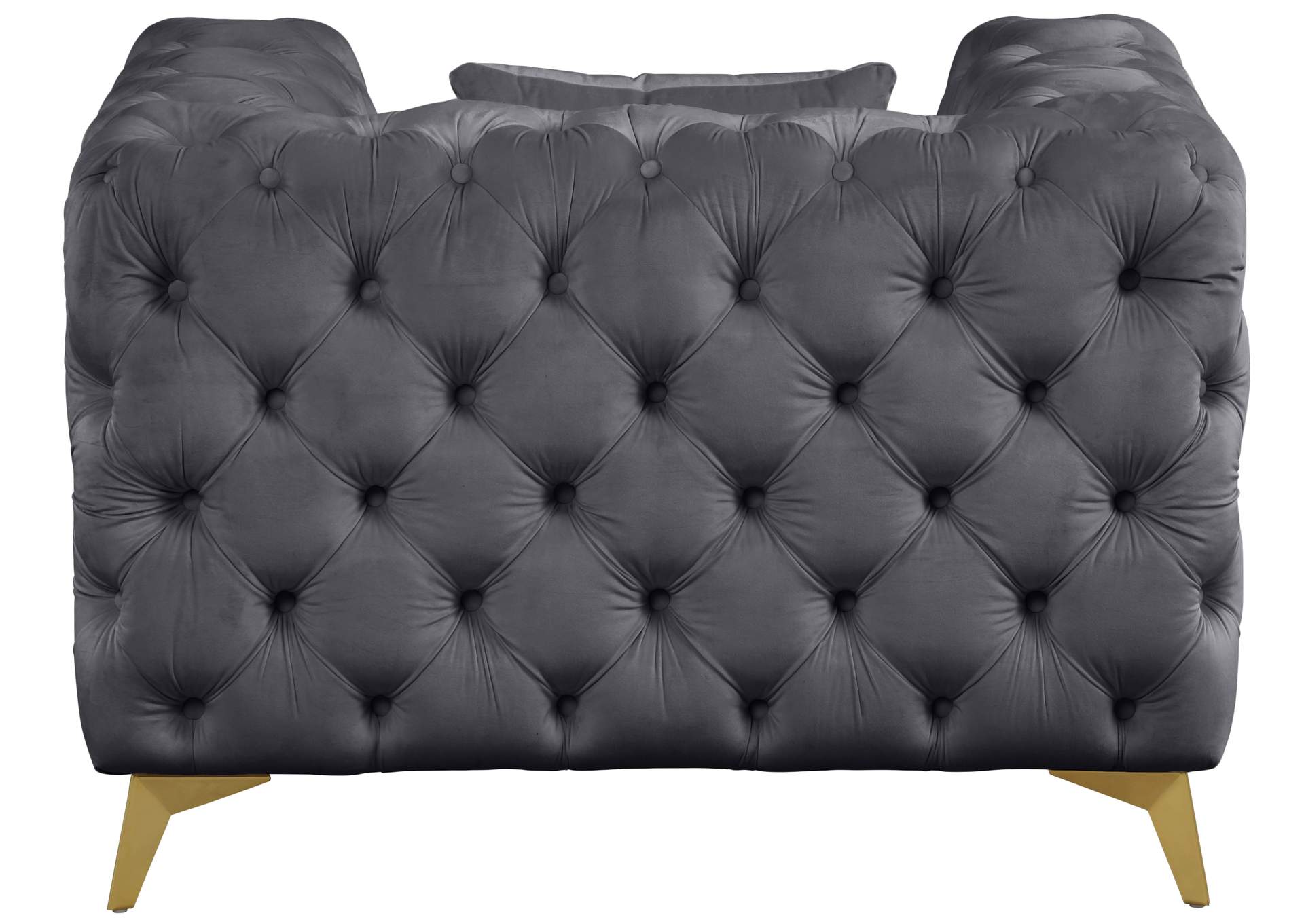 Kingdom Grey Velvet Chair,Meridian Furniture