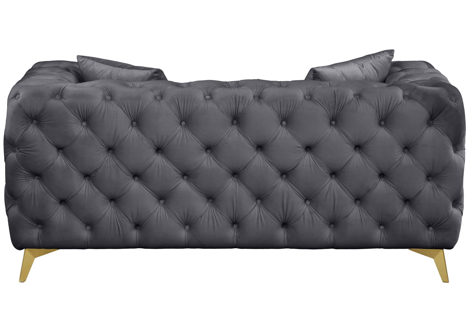 Kingdom Grey Velvet Loveseat,Meridian Furniture