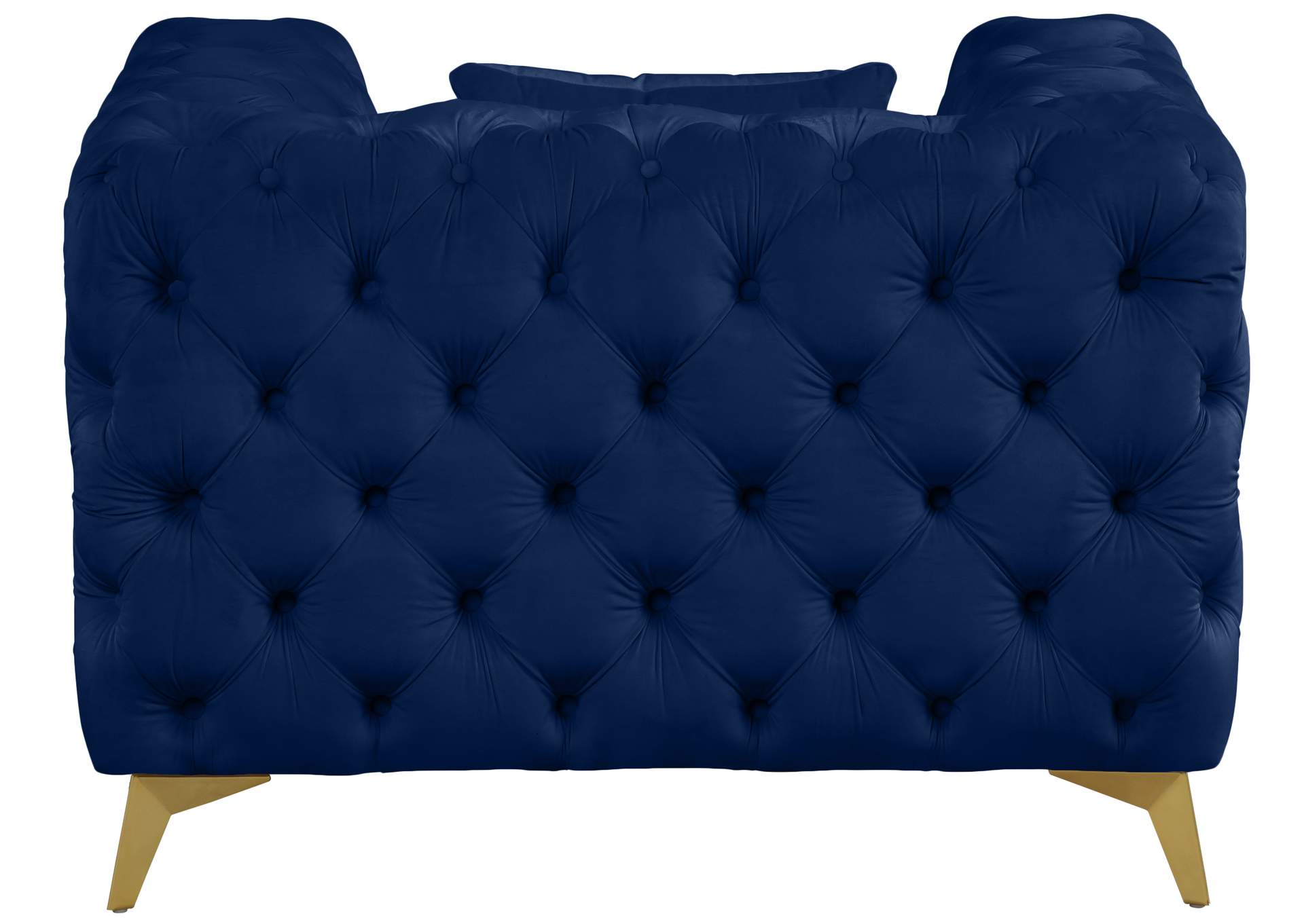 Kingdom Navy Velvet Chair,Meridian Furniture