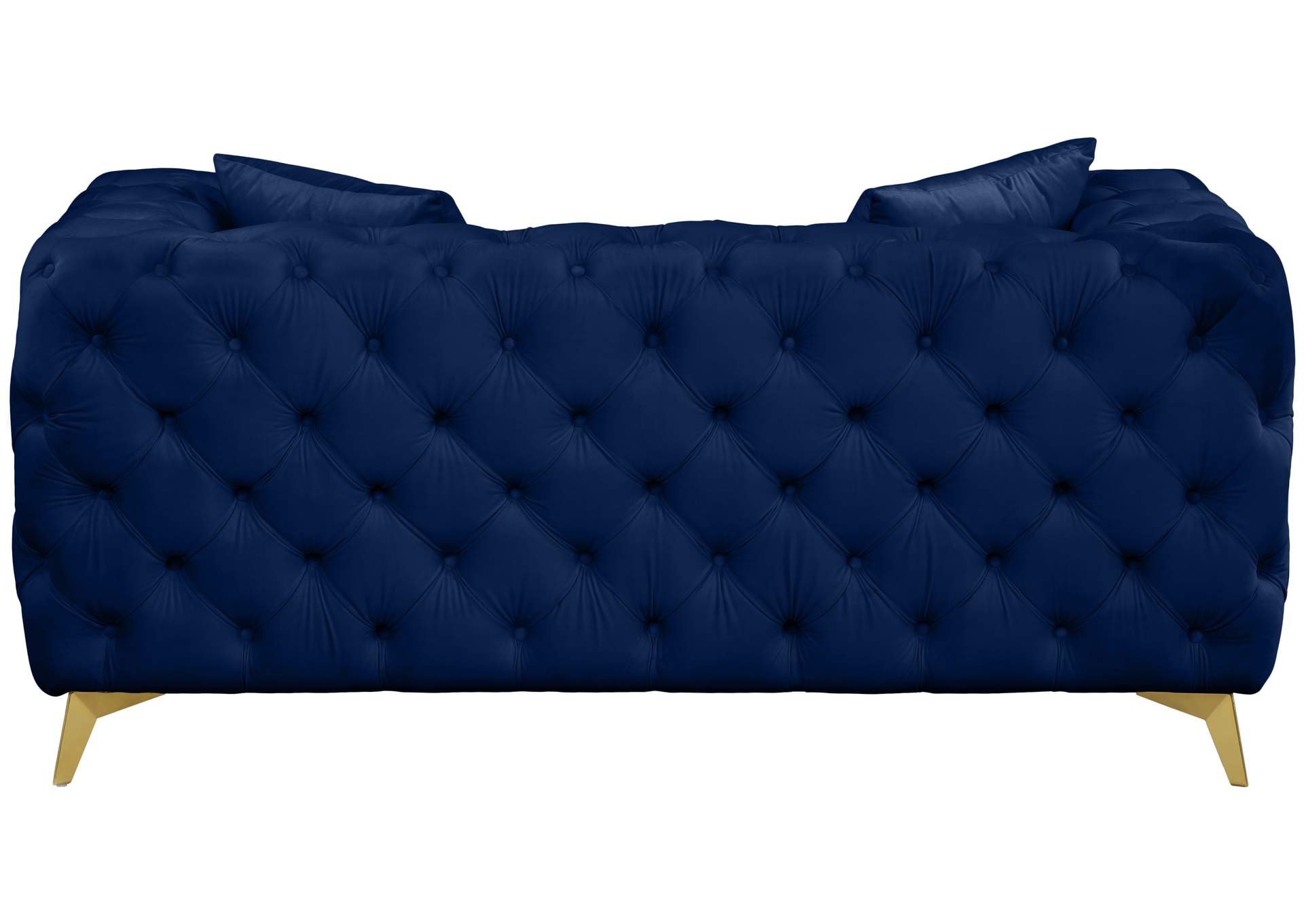 Kingdom Navy Velvet Loveseat,Meridian Furniture