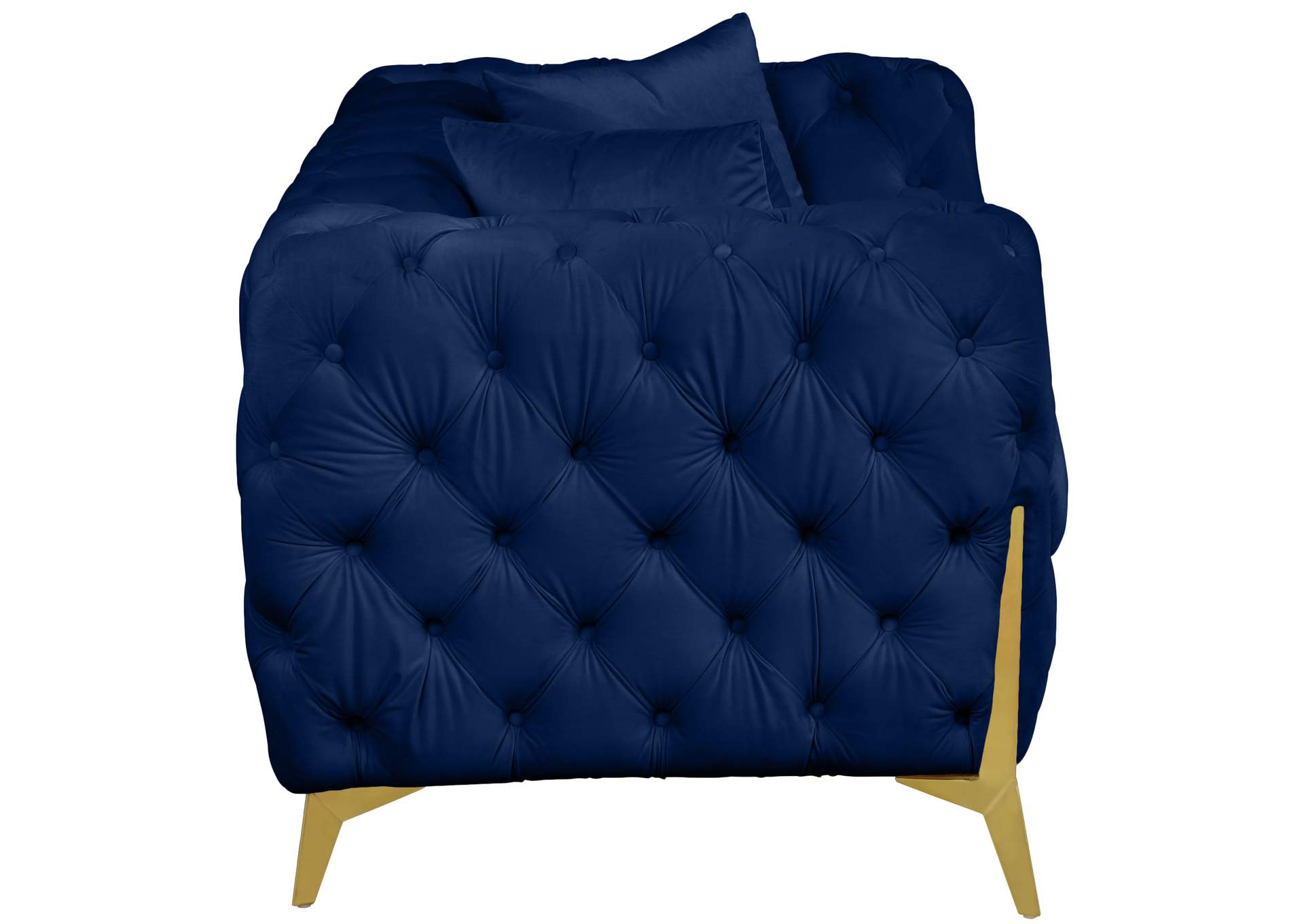 Kingdom Navy Velvet Loveseat,Meridian Furniture