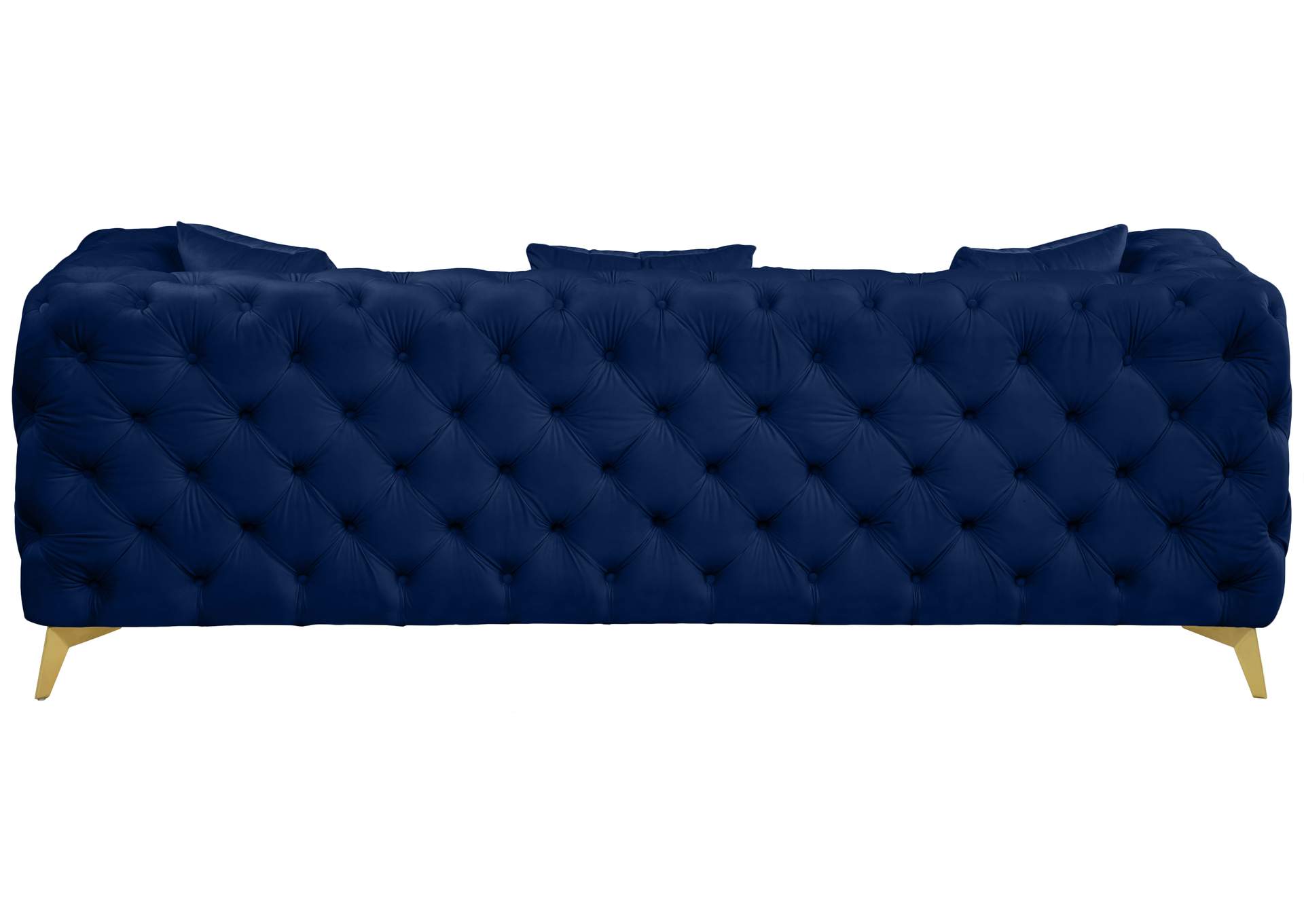 Kingdom Navy Velvet Sofa,Meridian Furniture