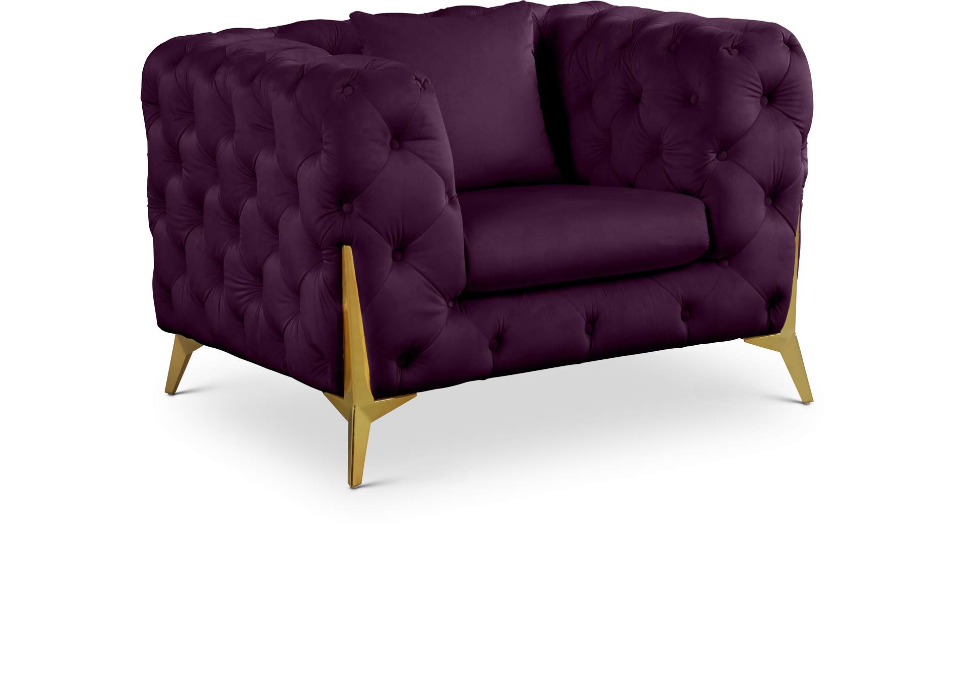 Kingdom Purple Velvet Chair,Meridian Furniture