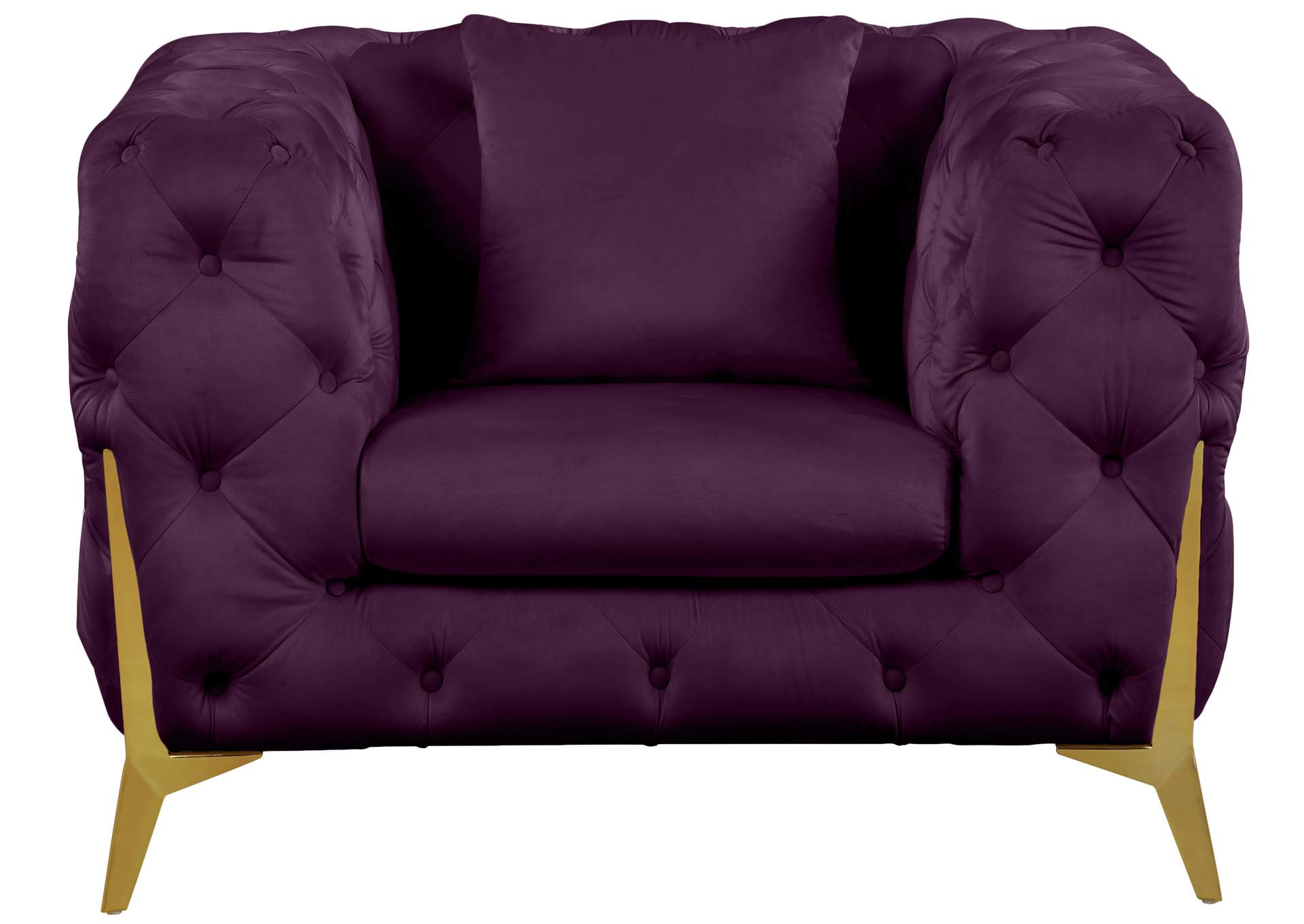 Kingdom Purple Velvet Chair,Meridian Furniture