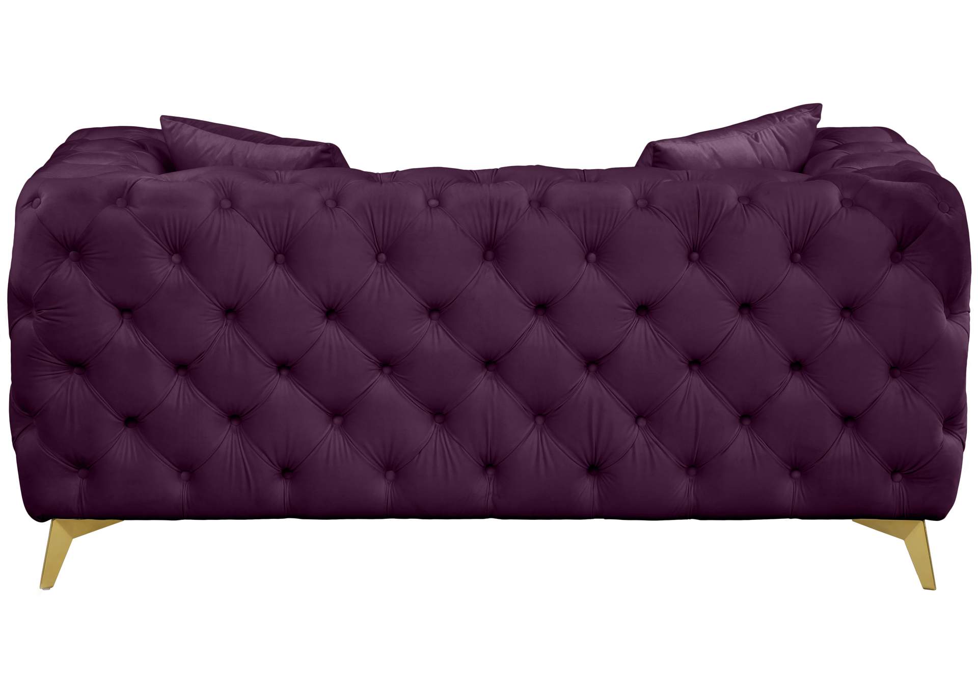 Kingdom Purple Velvet Loveseat,Meridian Furniture