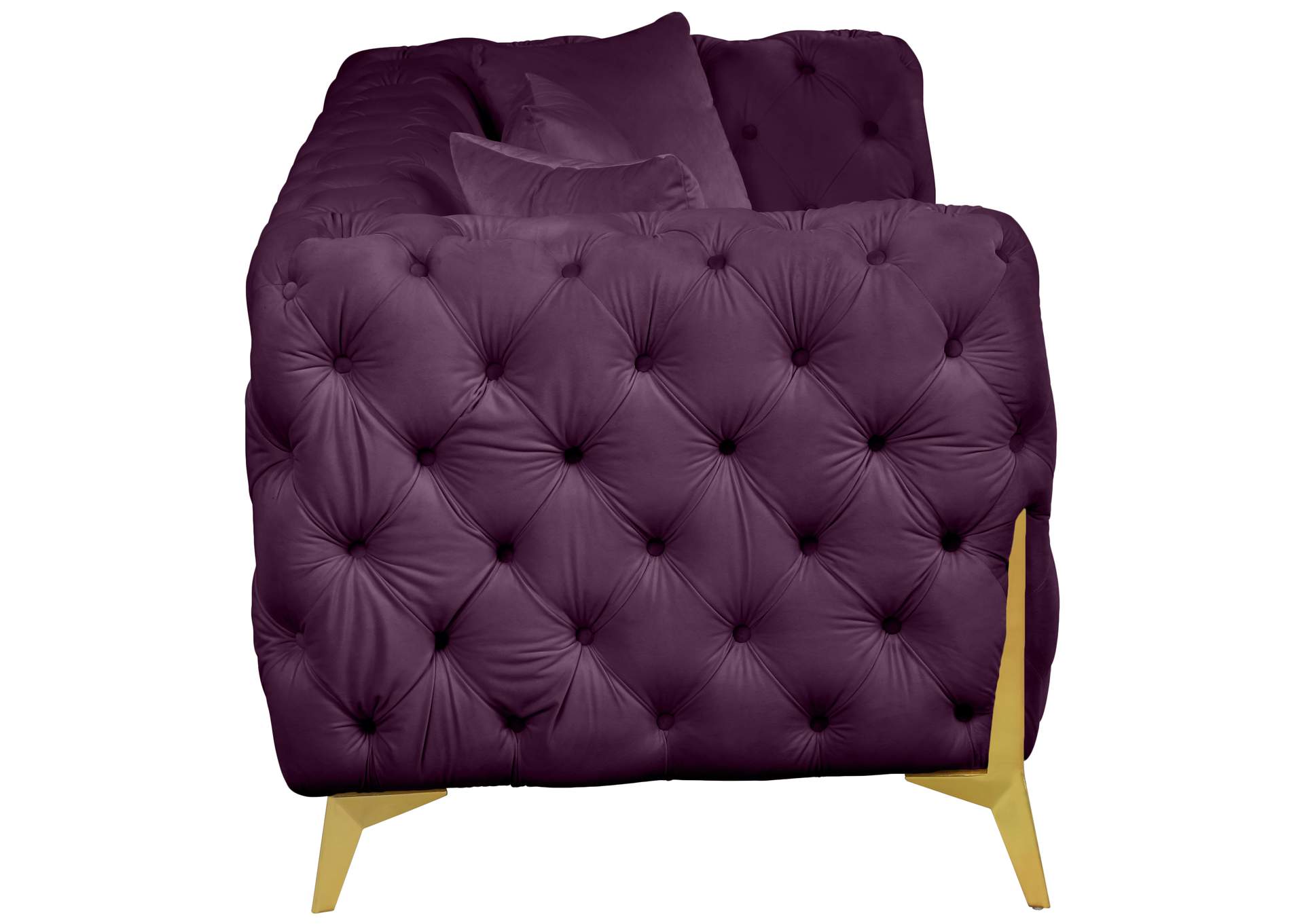 Kingdom Purple Velvet Sofa,Meridian Furniture