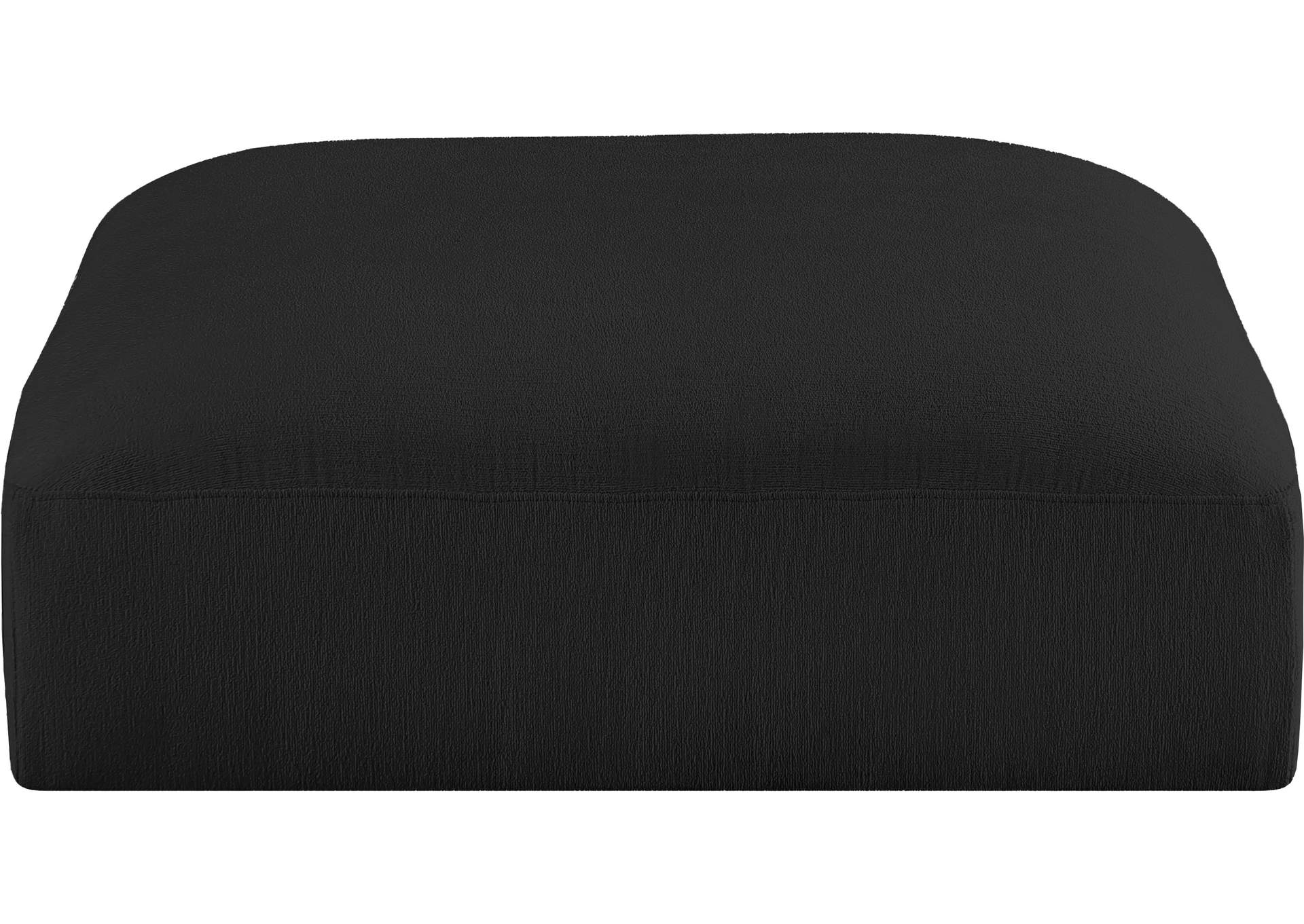 Ease Black Polyester Fabric Ottoman,Meridian Furniture