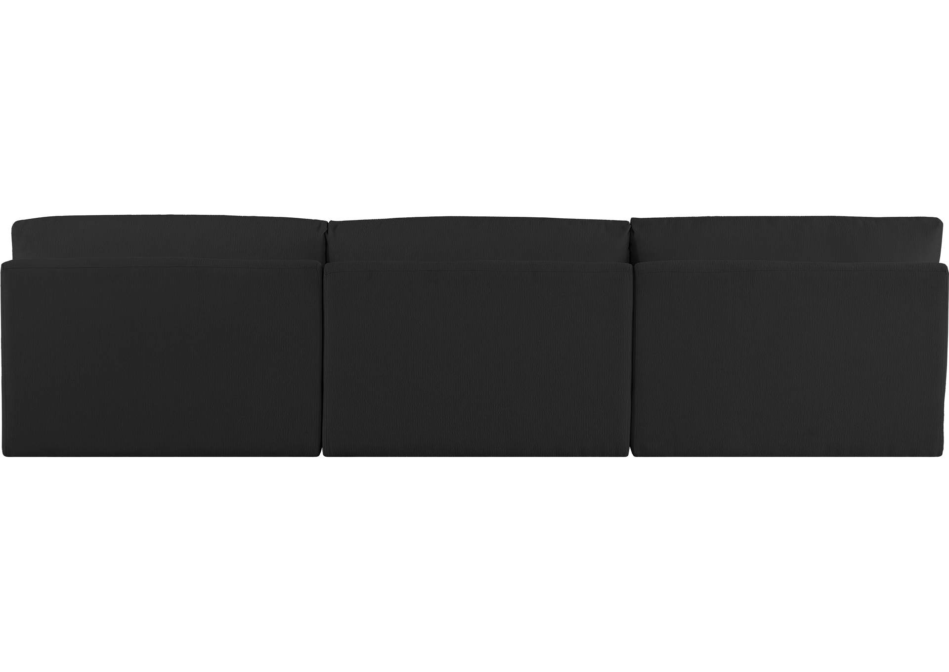 Ease Black Polyester Fabric Modular Sofa,Meridian Furniture
