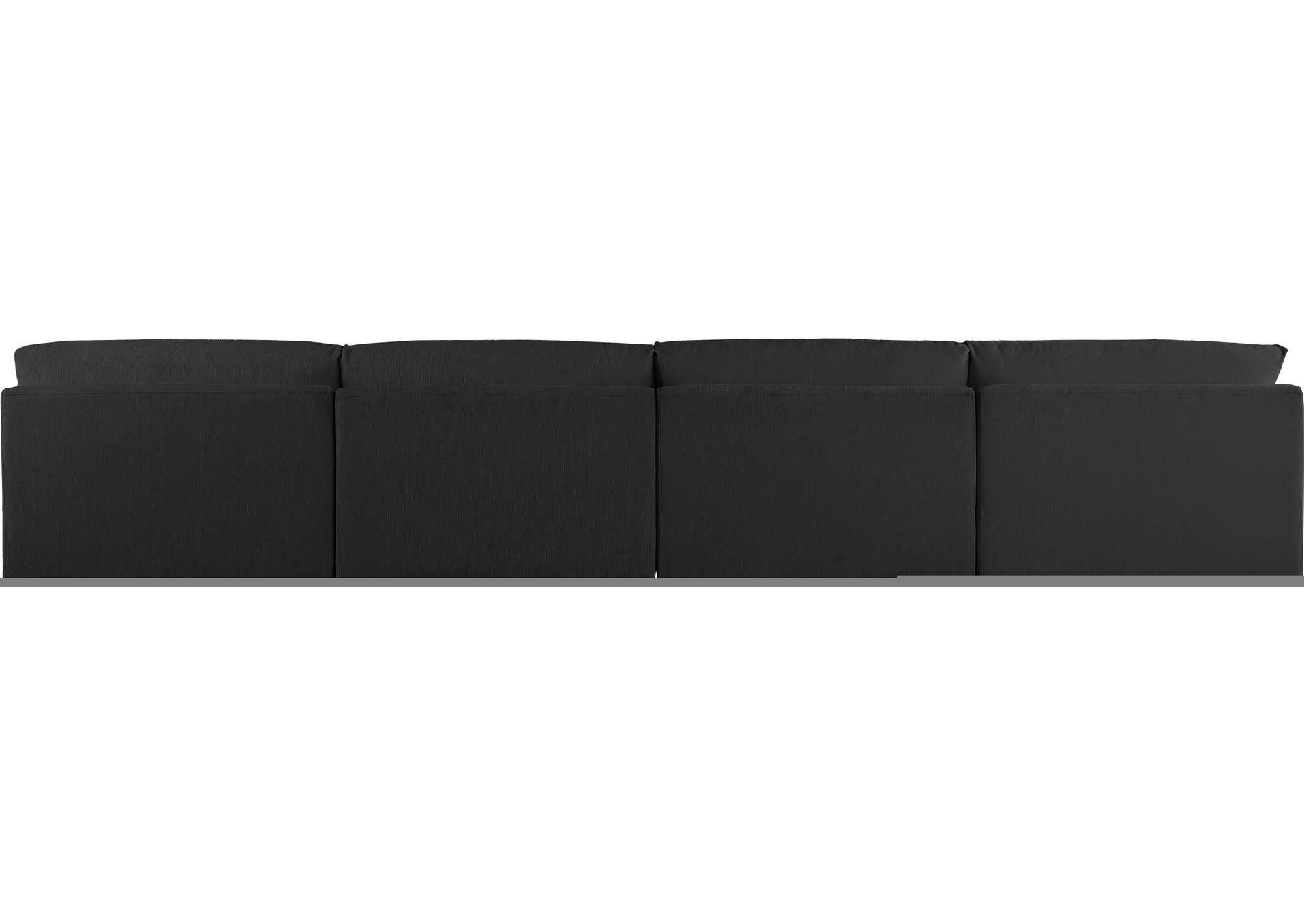 Ease Black Polyester Fabric Modular Sofa,Meridian Furniture