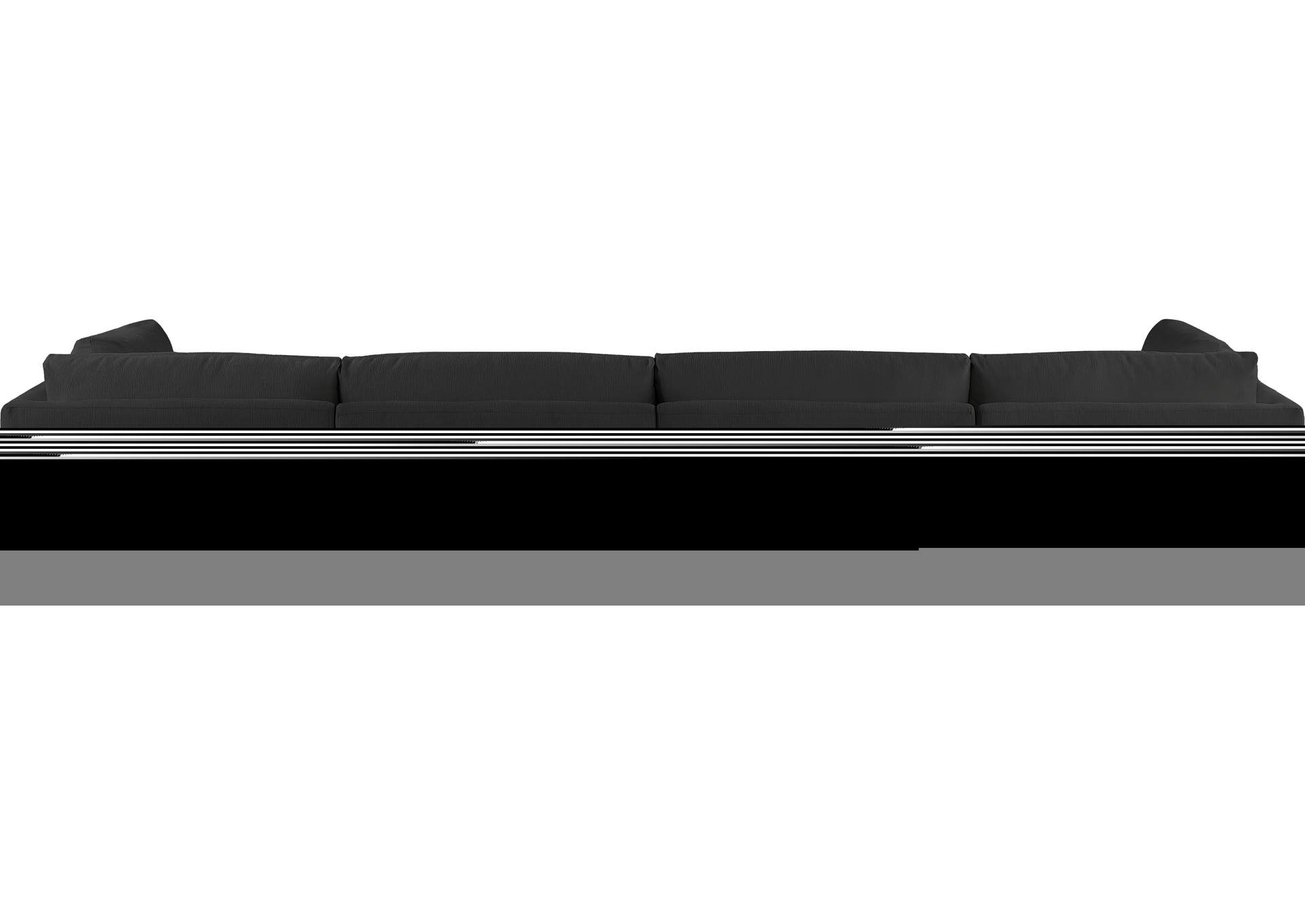 Ease Black Polyester Fabric Modular Sofa,Meridian Furniture