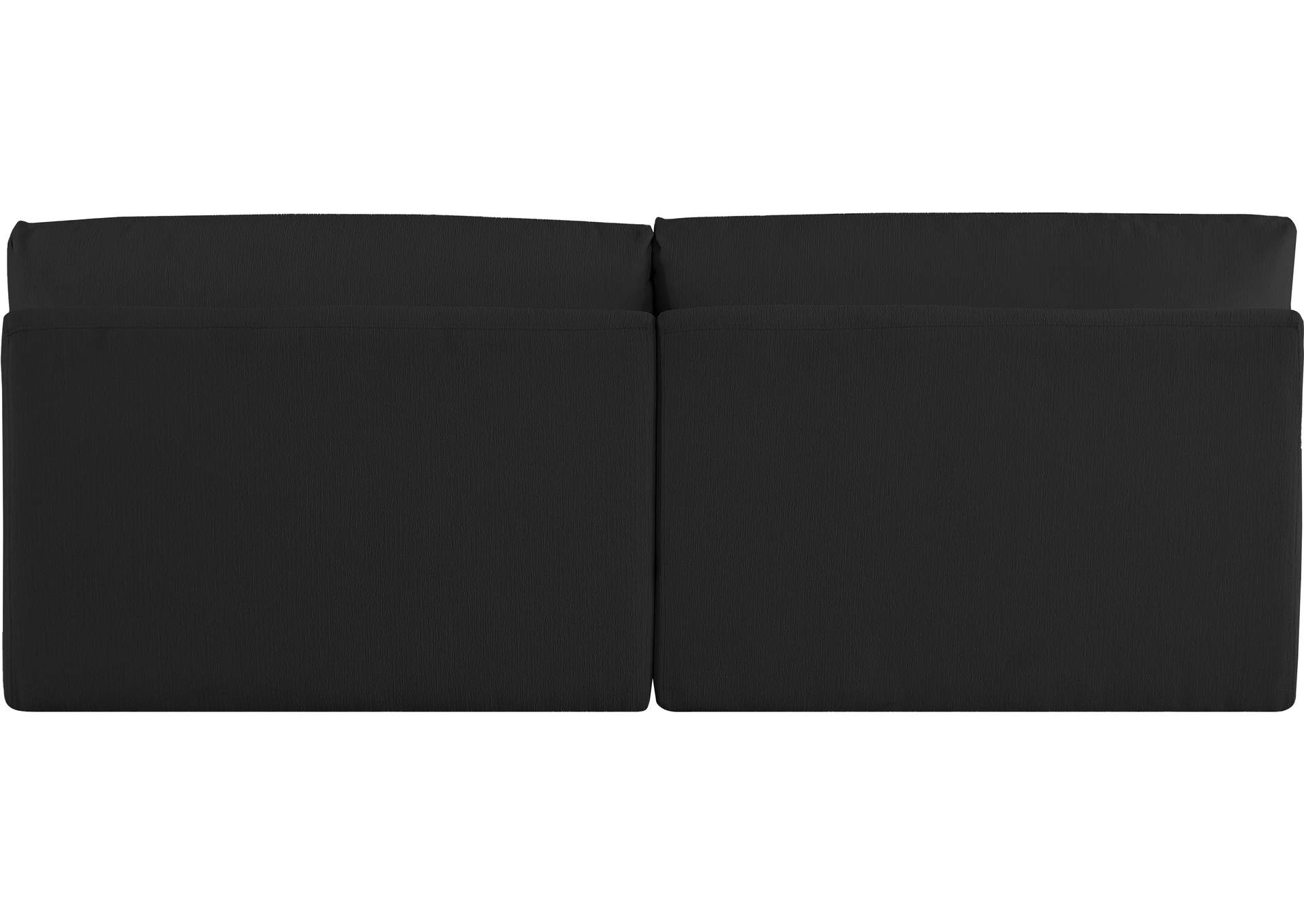 Ease Black Polyester Fabric Modular Sofa,Meridian Furniture
