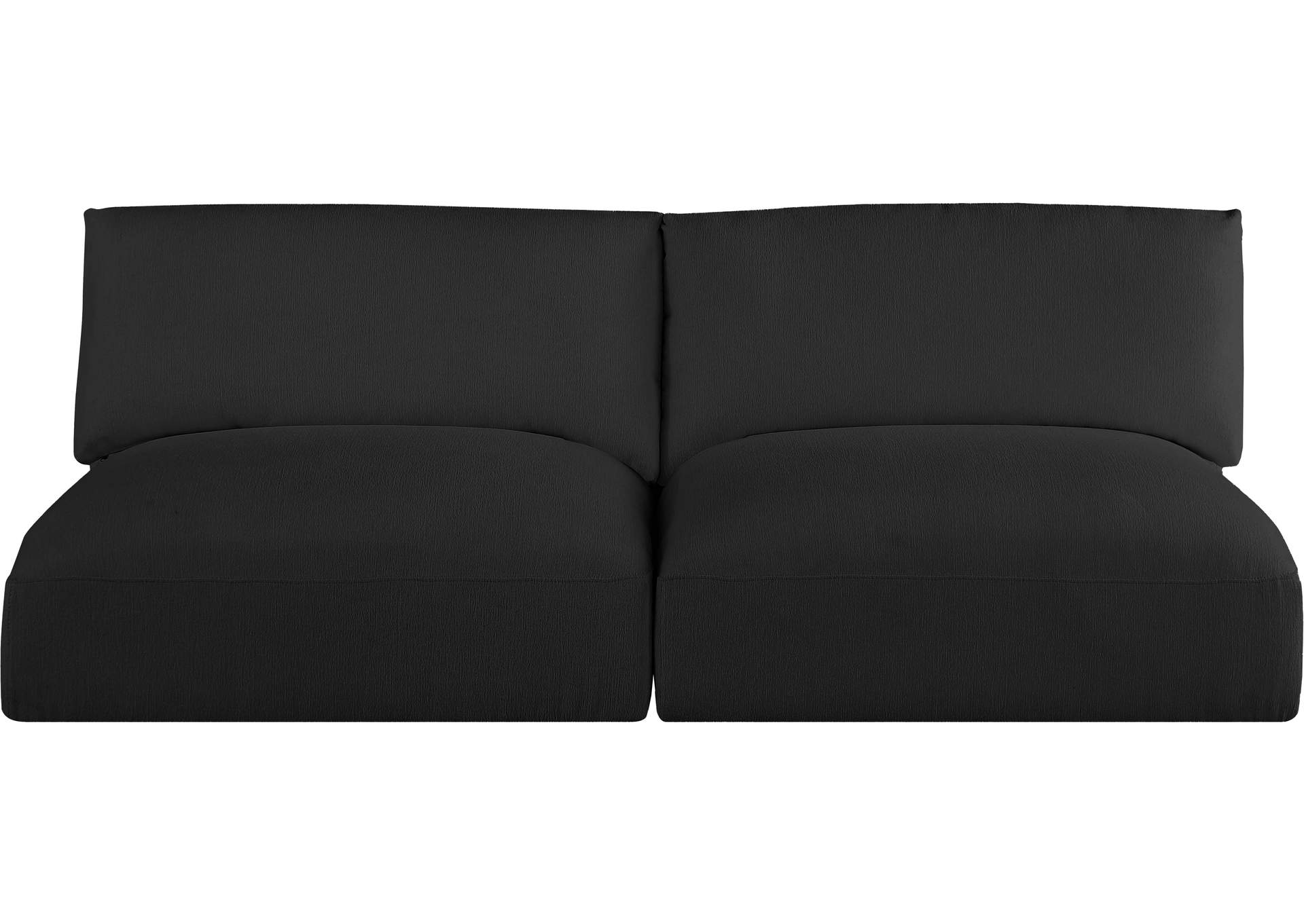 Ease Black Polyester Fabric Modular Sofa,Meridian Furniture