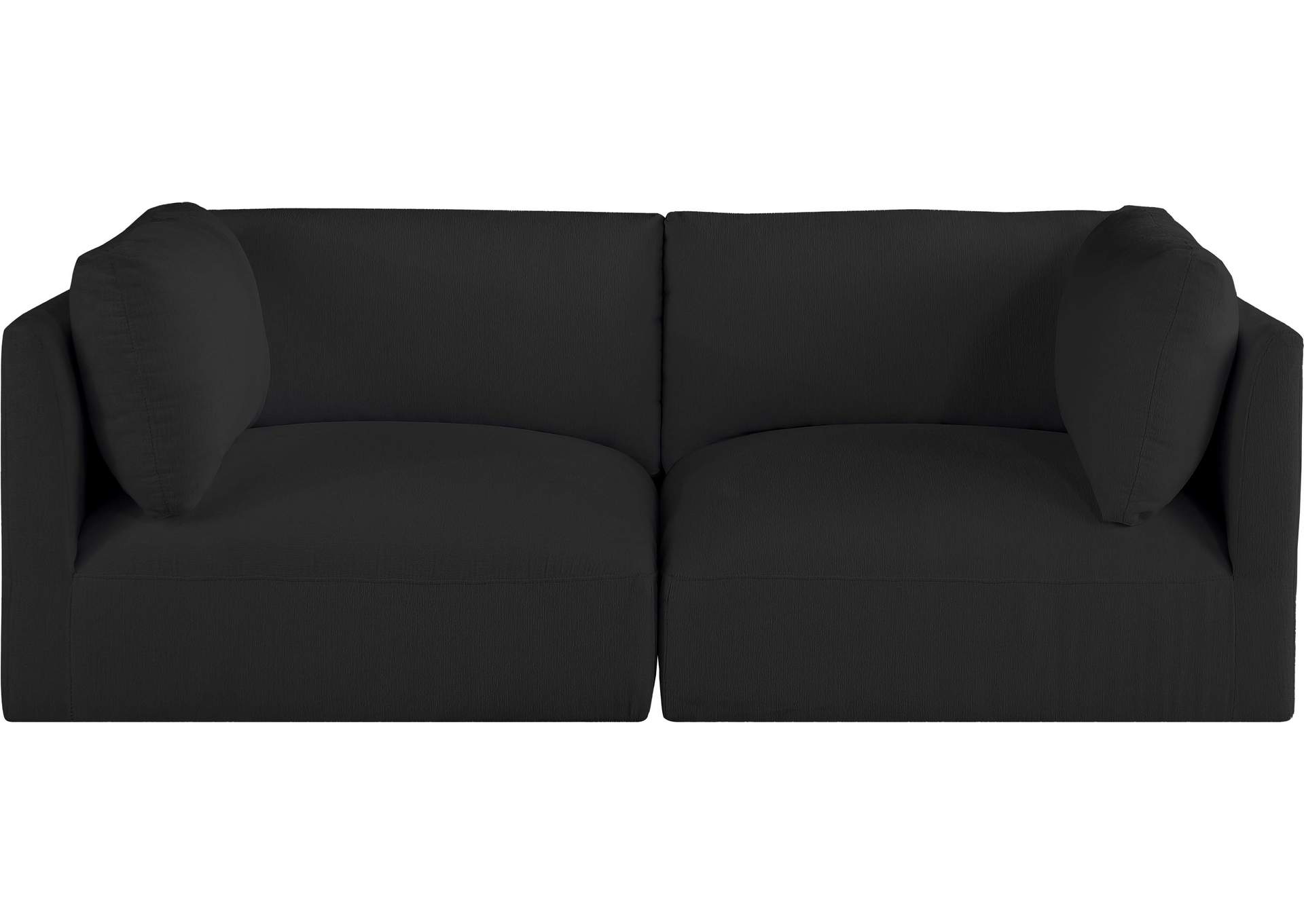 Ease Black Polyester Fabric Modular Sofa,Meridian Furniture