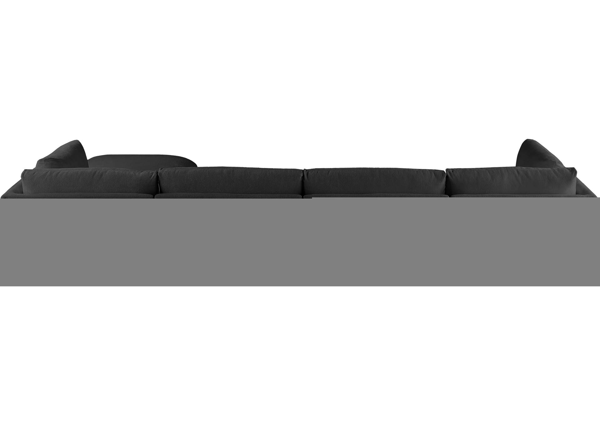 Ease Black Polyester Fabric Modular Sectional,Meridian Furniture